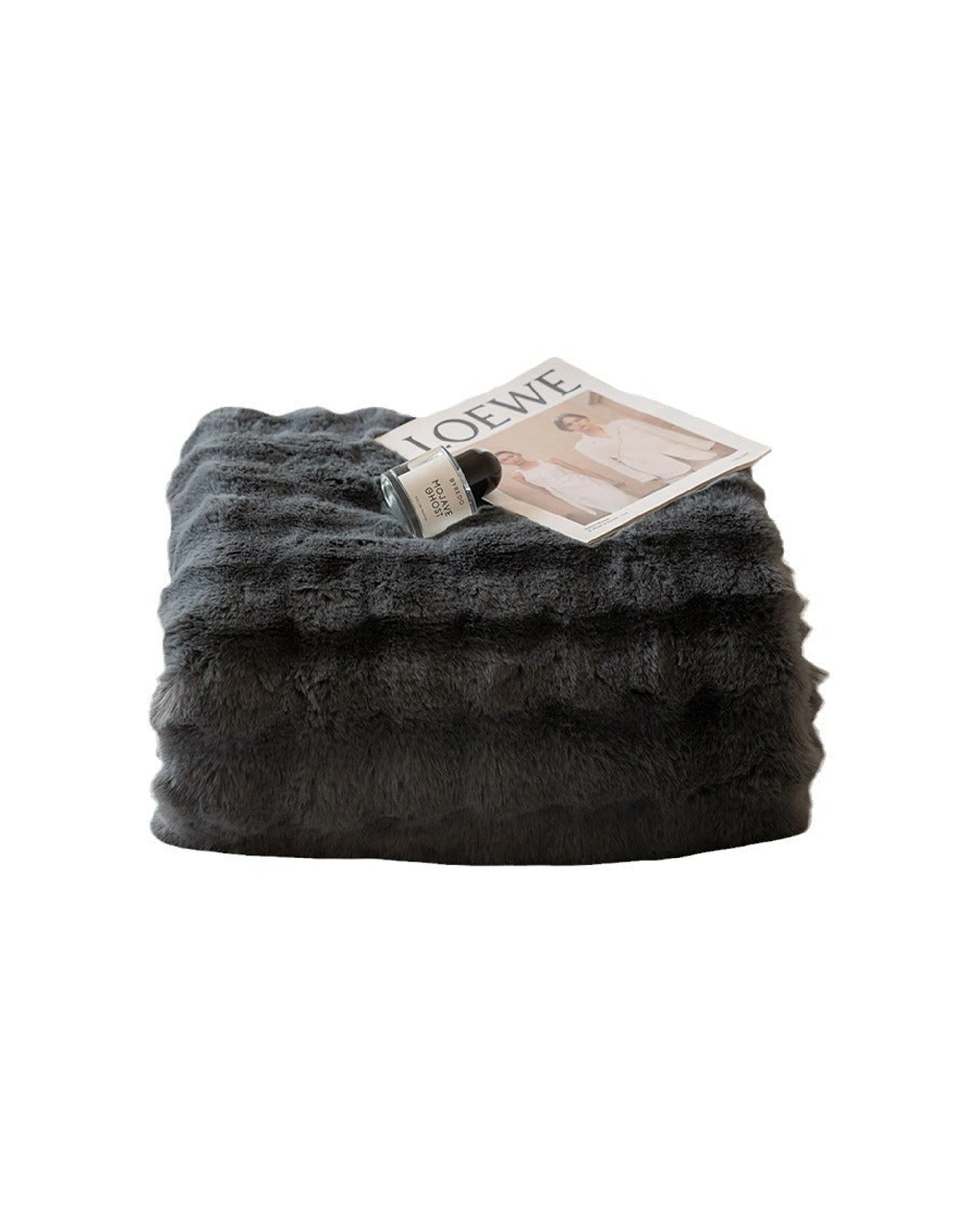 2 Cotton More Faux Fur Winter Blanket Throw 160x200cm Dark - Grey, 2 of 5