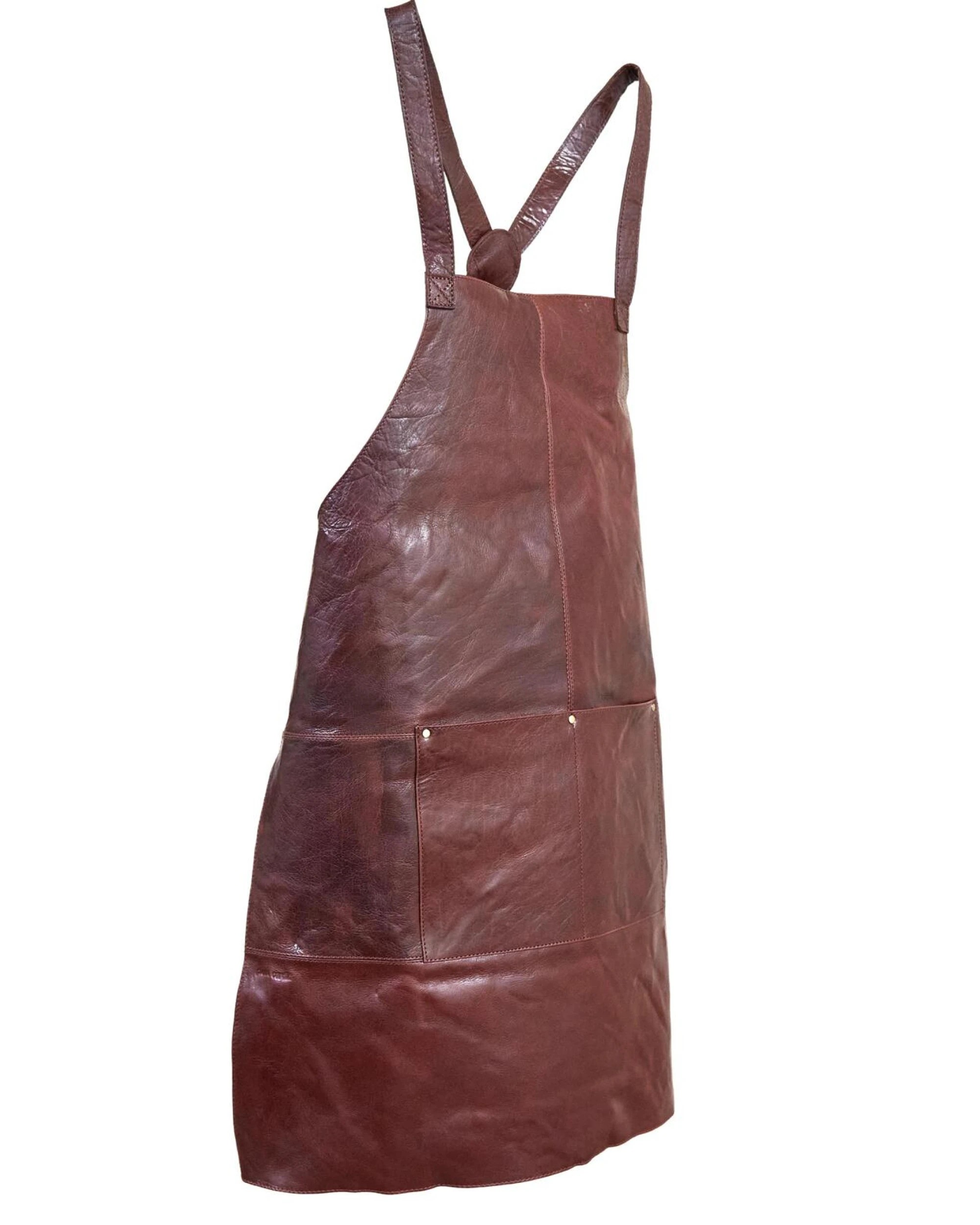 10 Pierre Cardin Professional Leather Apron Butcher Woodwork Hairdressing Barber Chef - Chestnut, 10 of 10