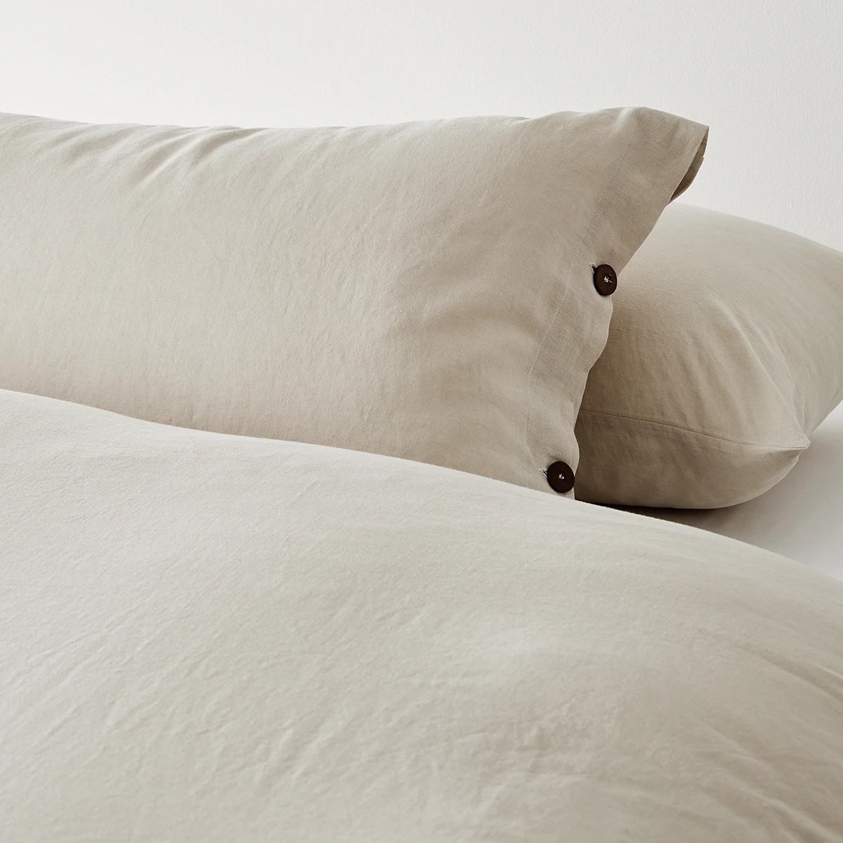 4 Kayden Linen Cotton Quilt Cover Set - Super King Bed, Natural, 4 of 7
