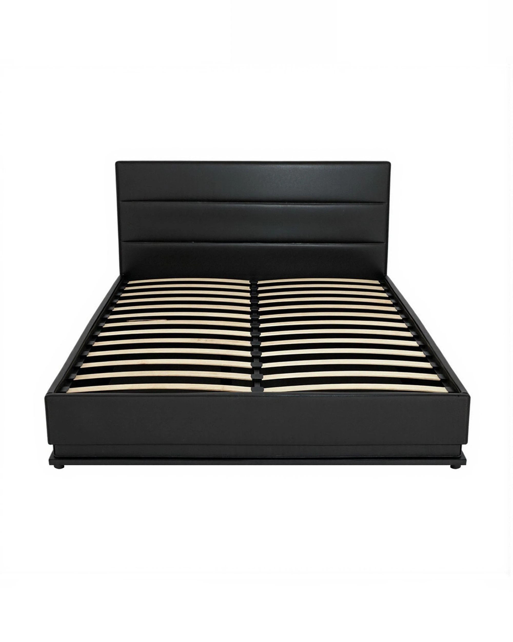 3 Artiss Bed Frame Queen Size LED Gas Lift  LUMI - Black, 3 of 7