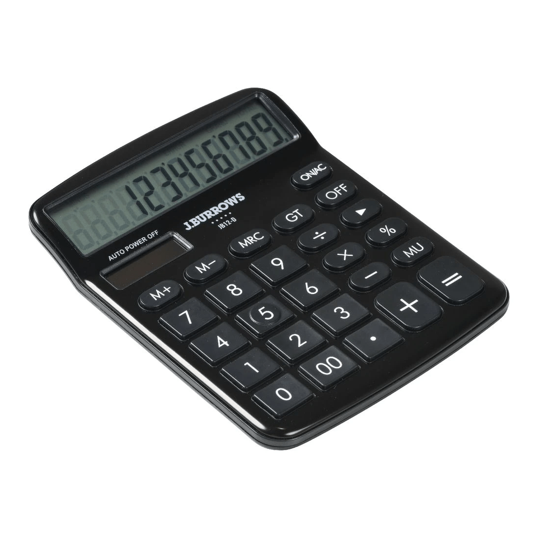 2 J.Burrows 12 Digit Tax Desktop Calculator Black, 2 of 4