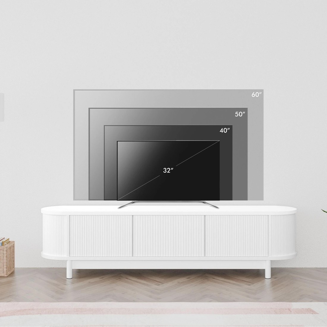 7 Alfordson TV Cabinet Entertainment Unit Stand 160cm Storage Shelf - White, 7 of 10