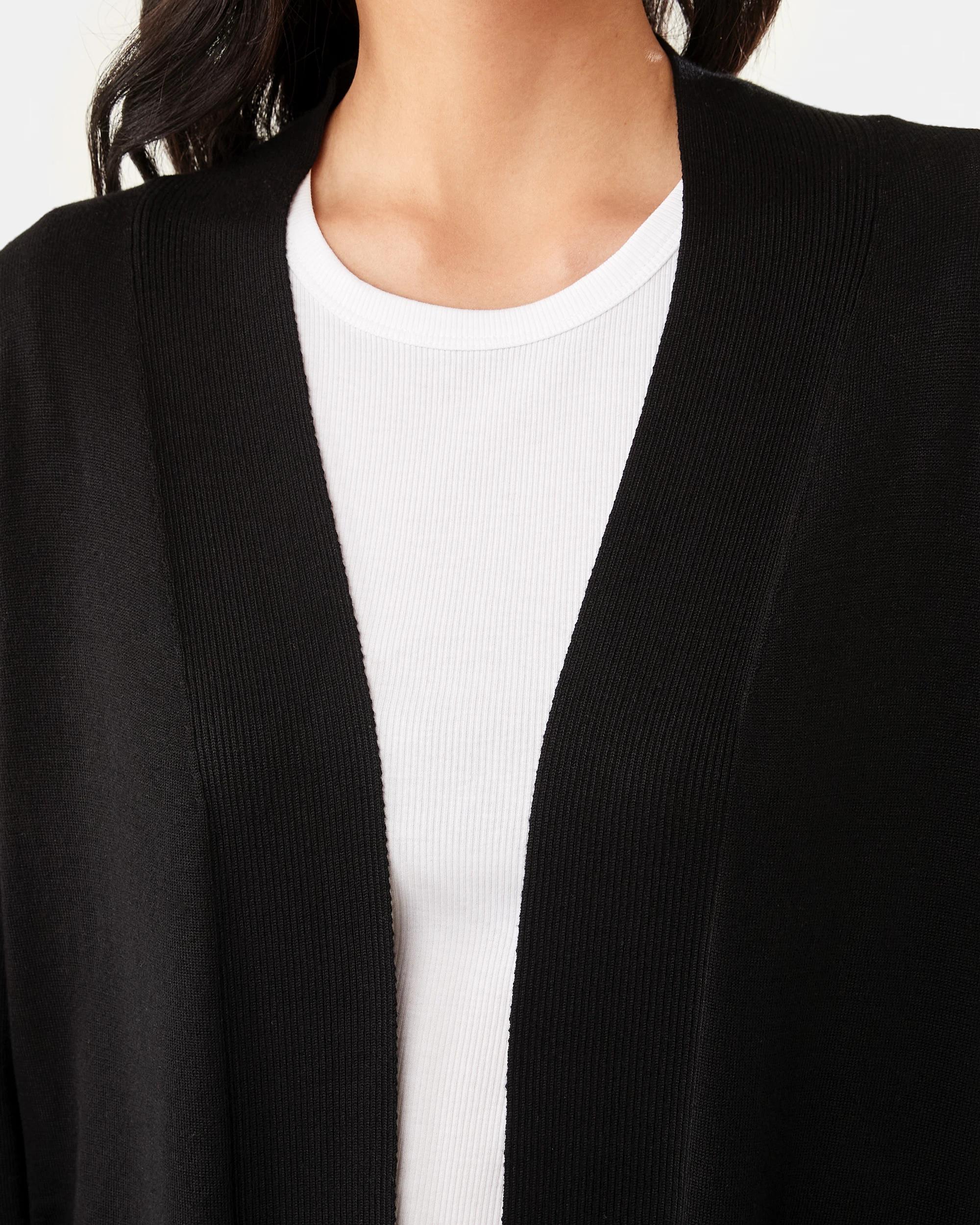 5 Edge to Edge Cardigan Black, 5 of 6