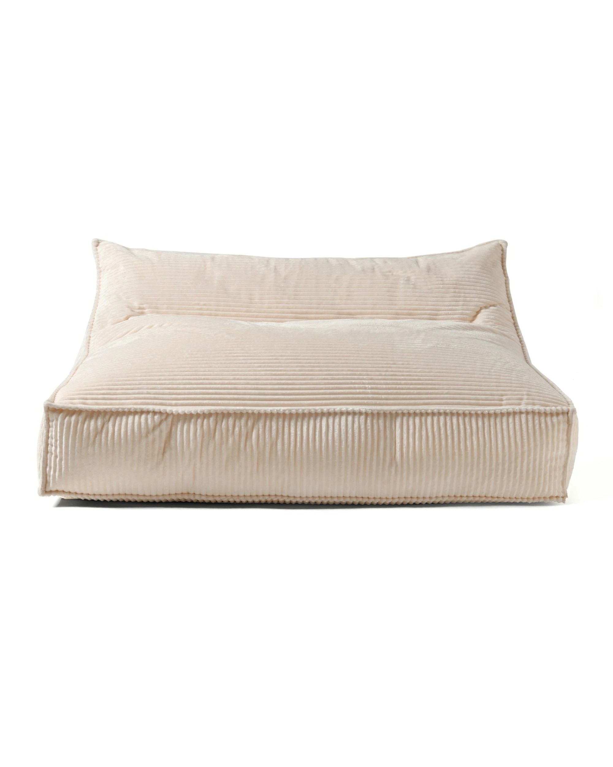 3 Cadence & Co. Wilde Ribbed Luxe Fleece Double Sofa Bean Bag Lounge Cover - Vanilla Cream, 3 of 7