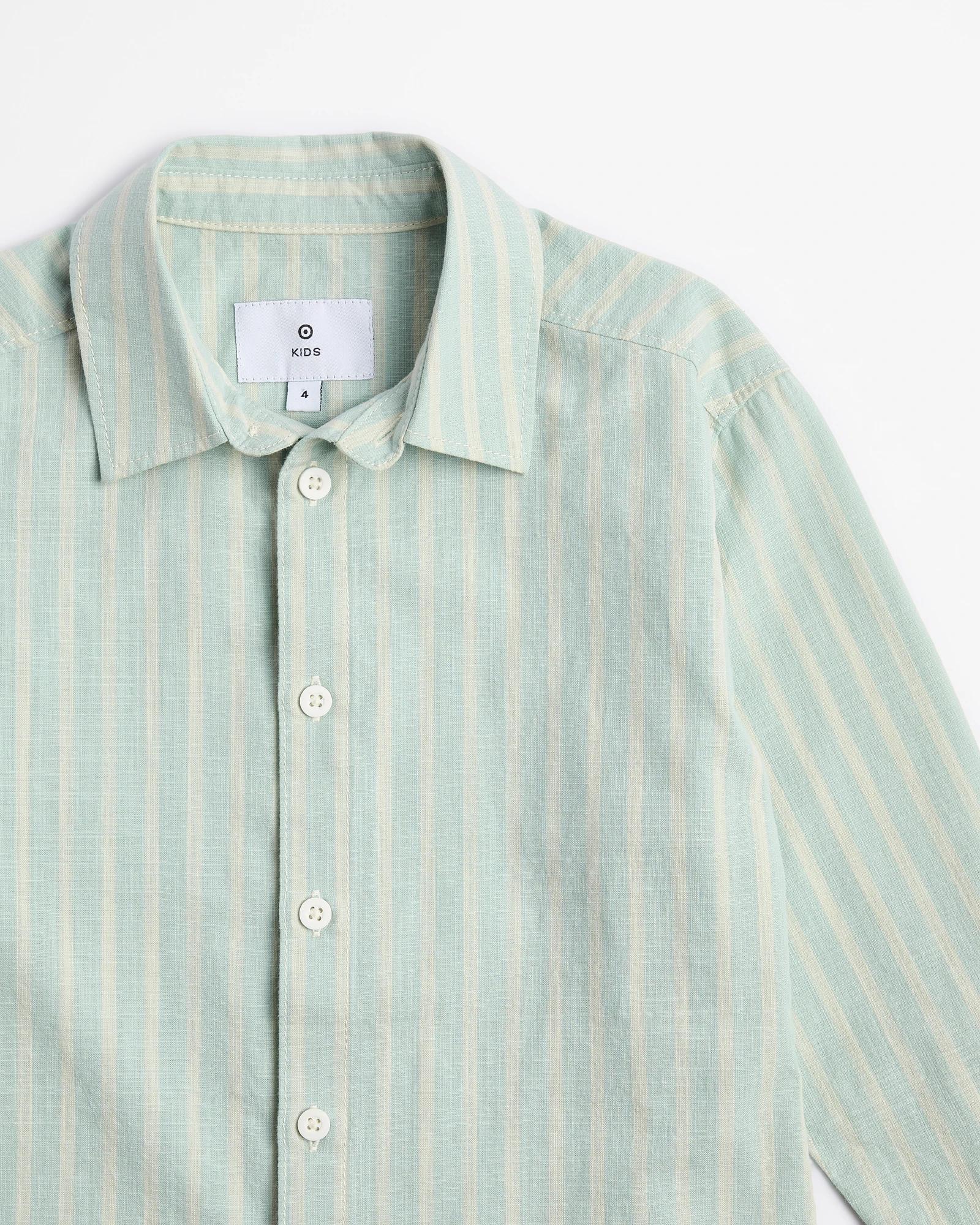 5 Target Australian Cotton Textured Shirt BLUE / STRIPE, 5 of 5