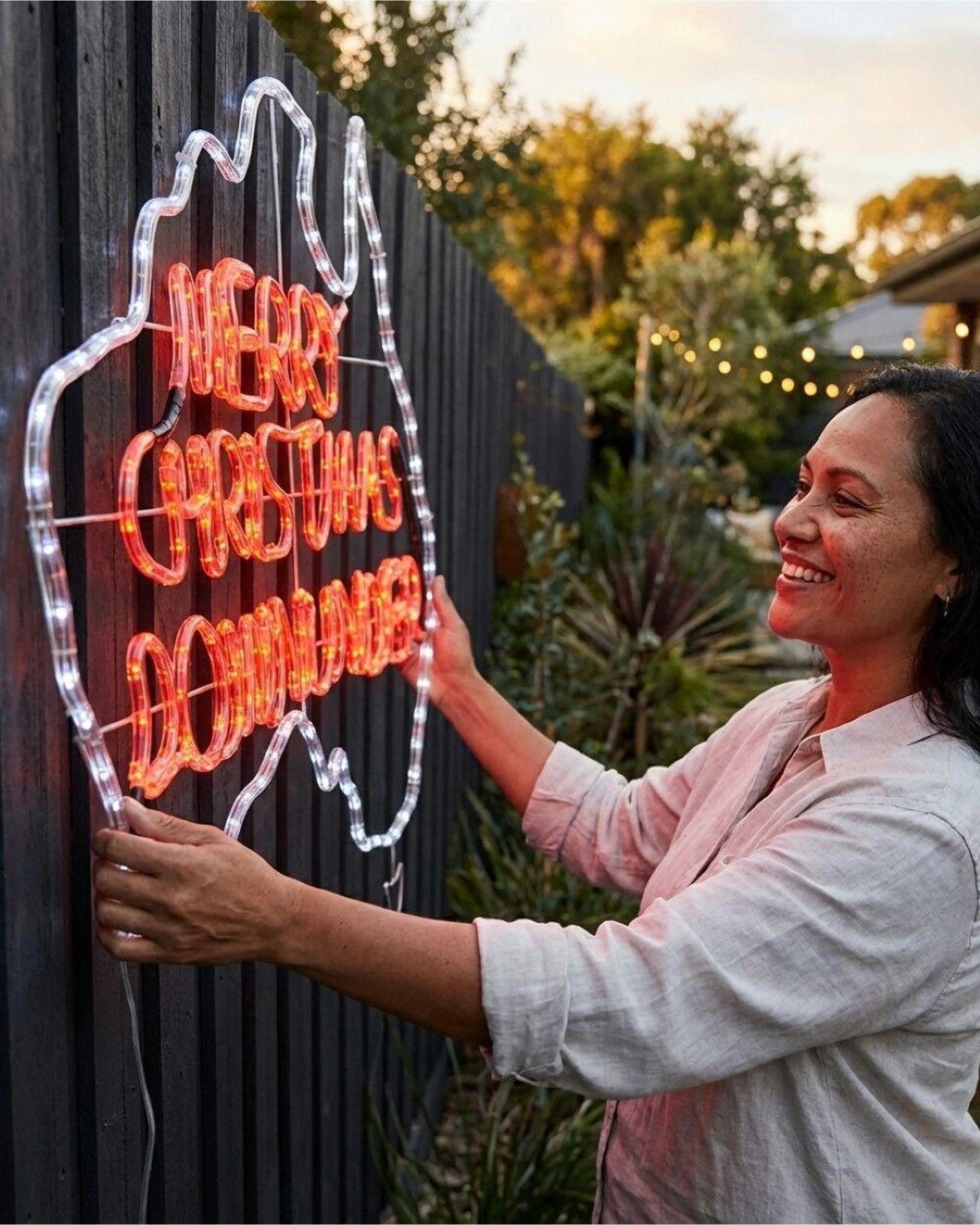 Christmas Warehouse 1.1m Outdoor Merry Christmas Down Under Aussie Map ...