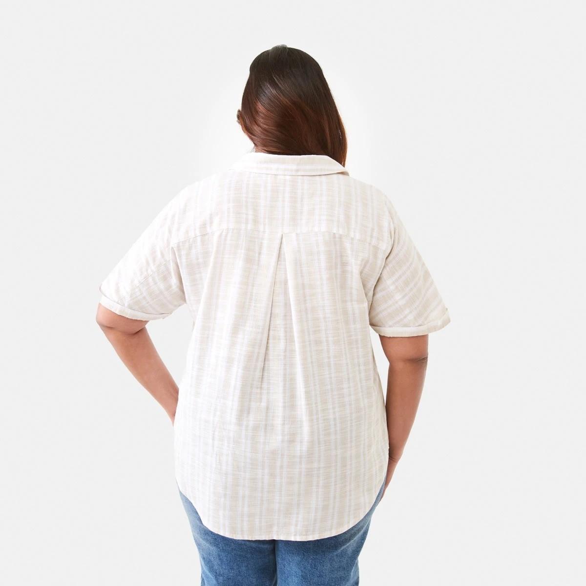 3 Curve Short Sleeve Relaxed Shirt Kate Str N, 3 of 6
