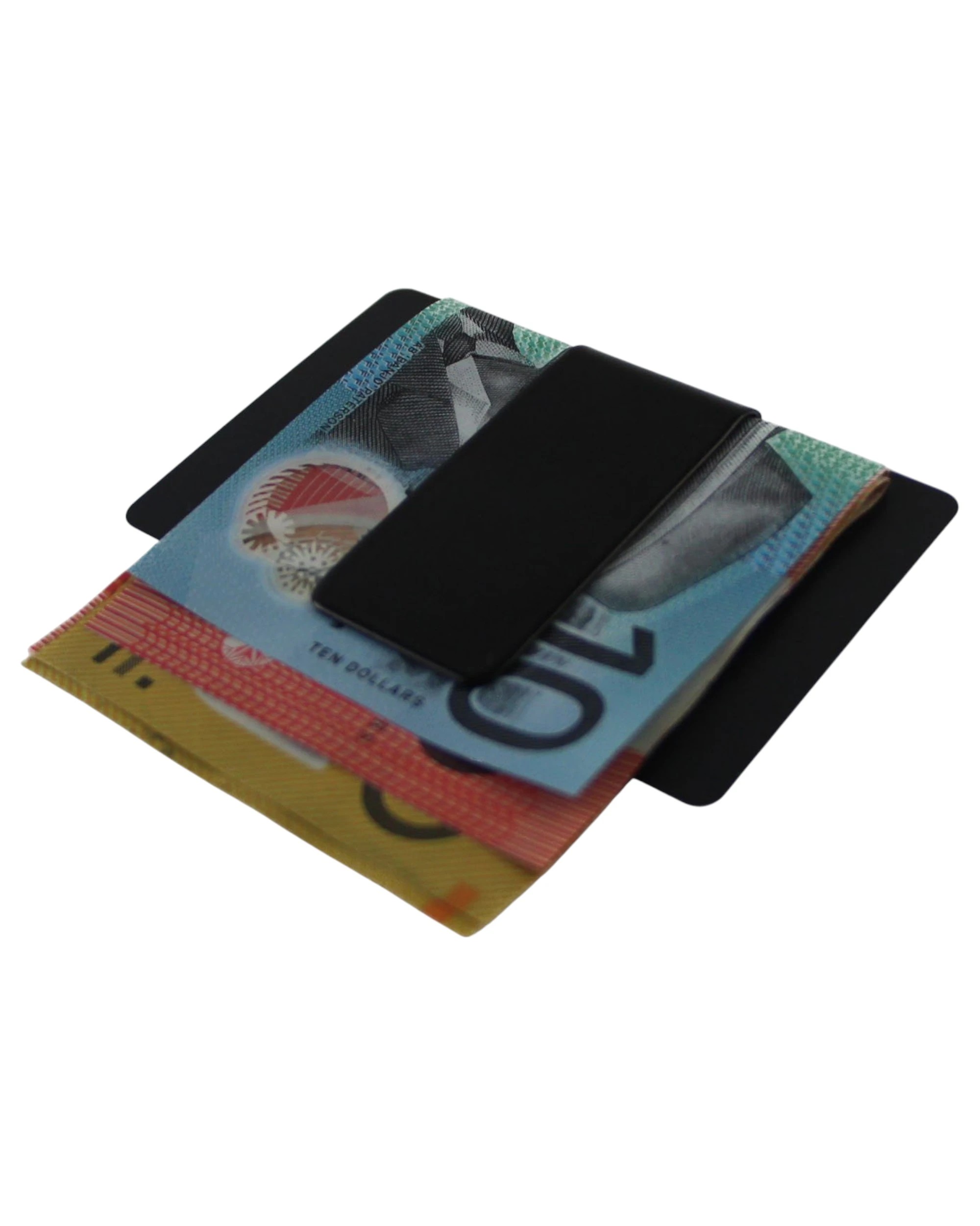 3 Zasel Mens 2.5cms Wide Solid Money Clip - Black - Black, 3 of 3