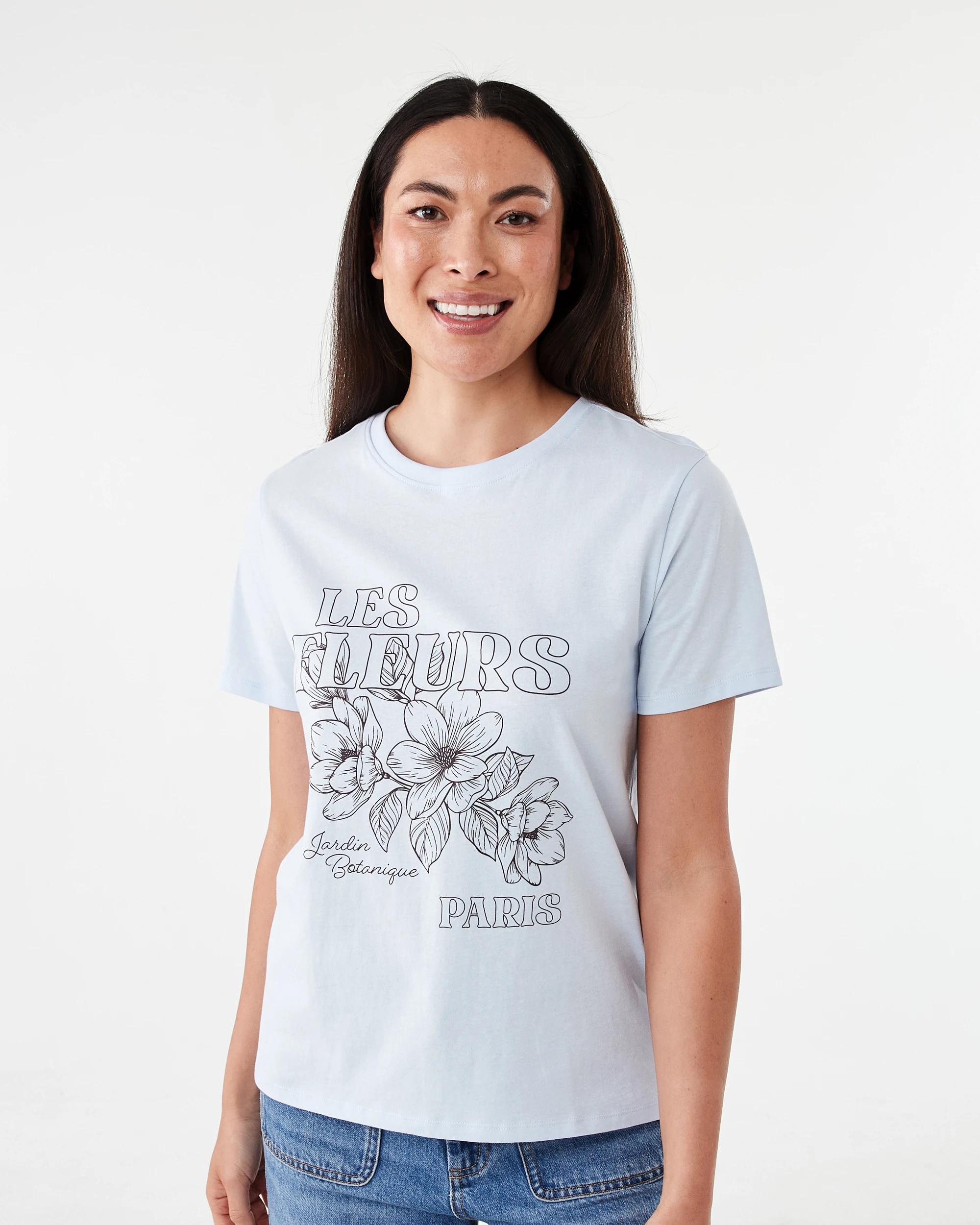 1 Short Sleeve Printed T-shirt Les Fleurs, 1 of 6