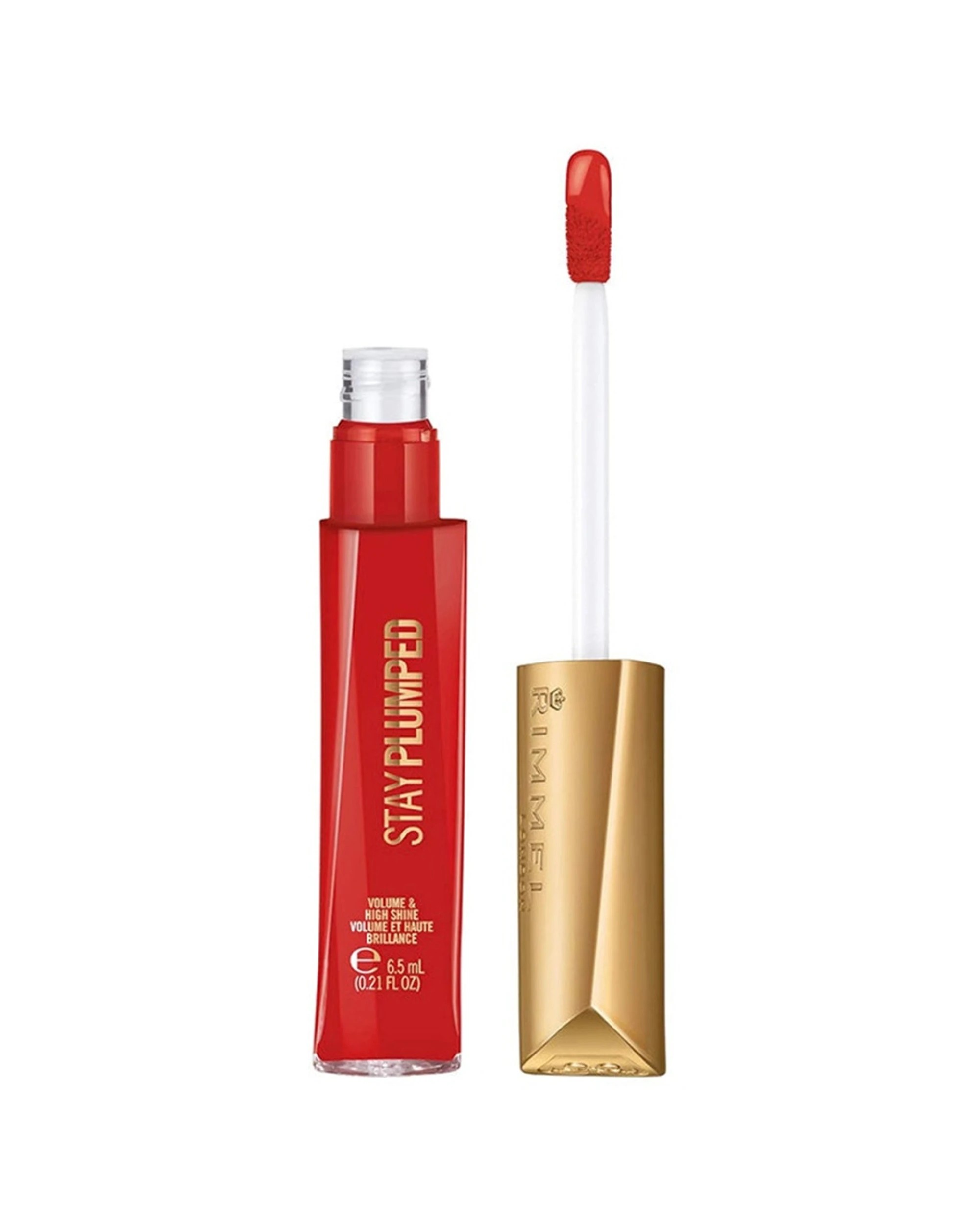 1 Rimmel London Stay Plumped Liquid Lip Gloss 500 Saucy Volume High Shine, 1 of 1