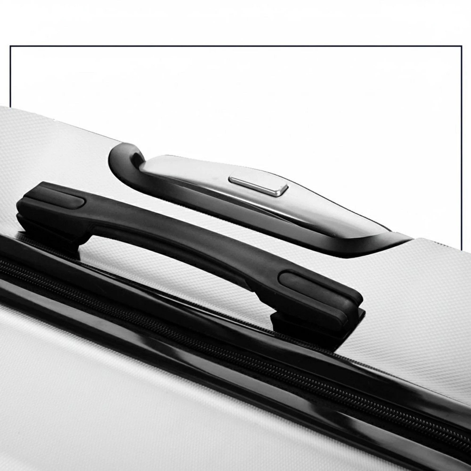 7 Wanderlite 3pc Luggage Trolley Set Suitcase Travel TSA Carry On Hard Case Lightweight - White, 7 of 8