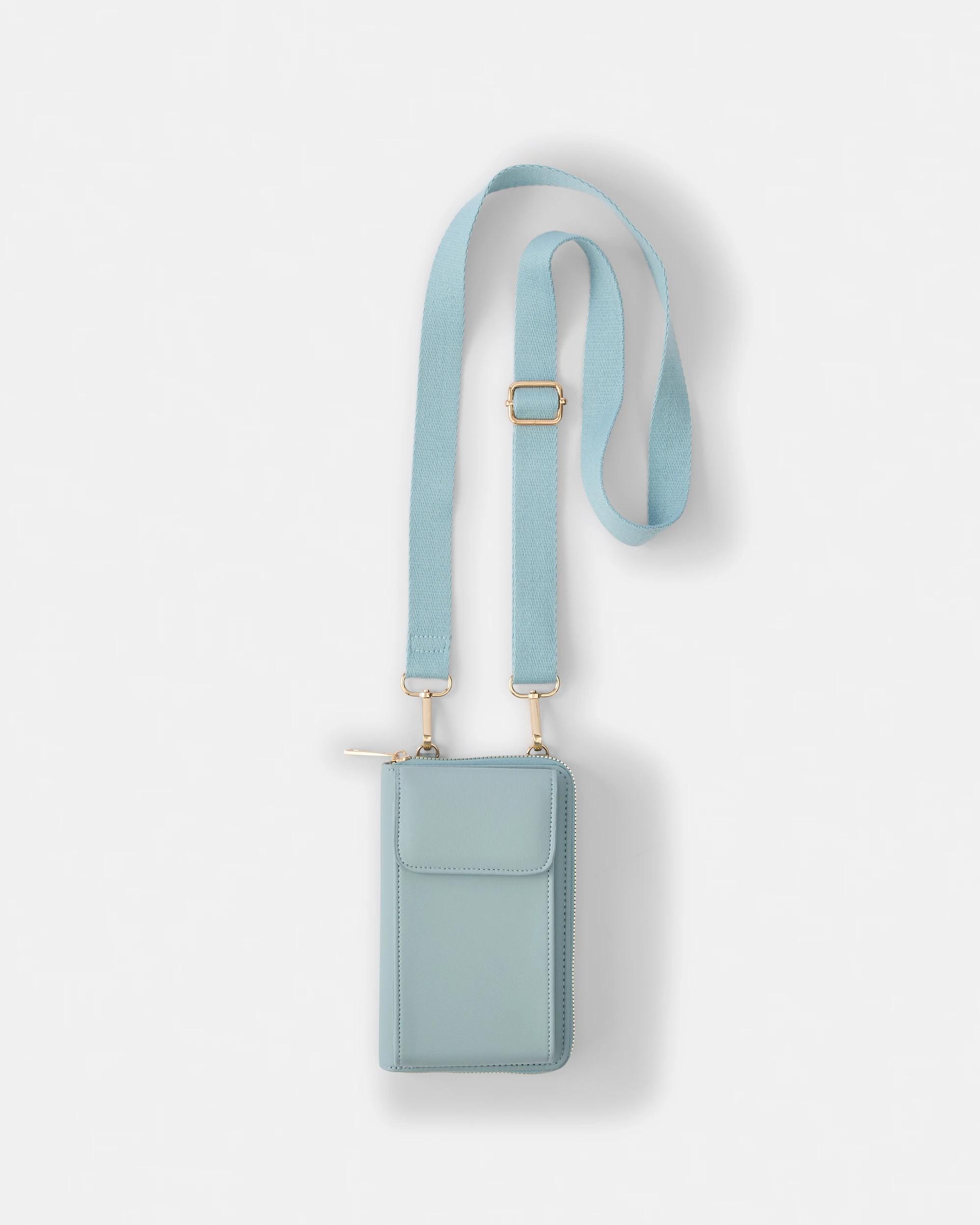 1 Crossbody Phone Wallet Bag Wint Blue, 1 of 6