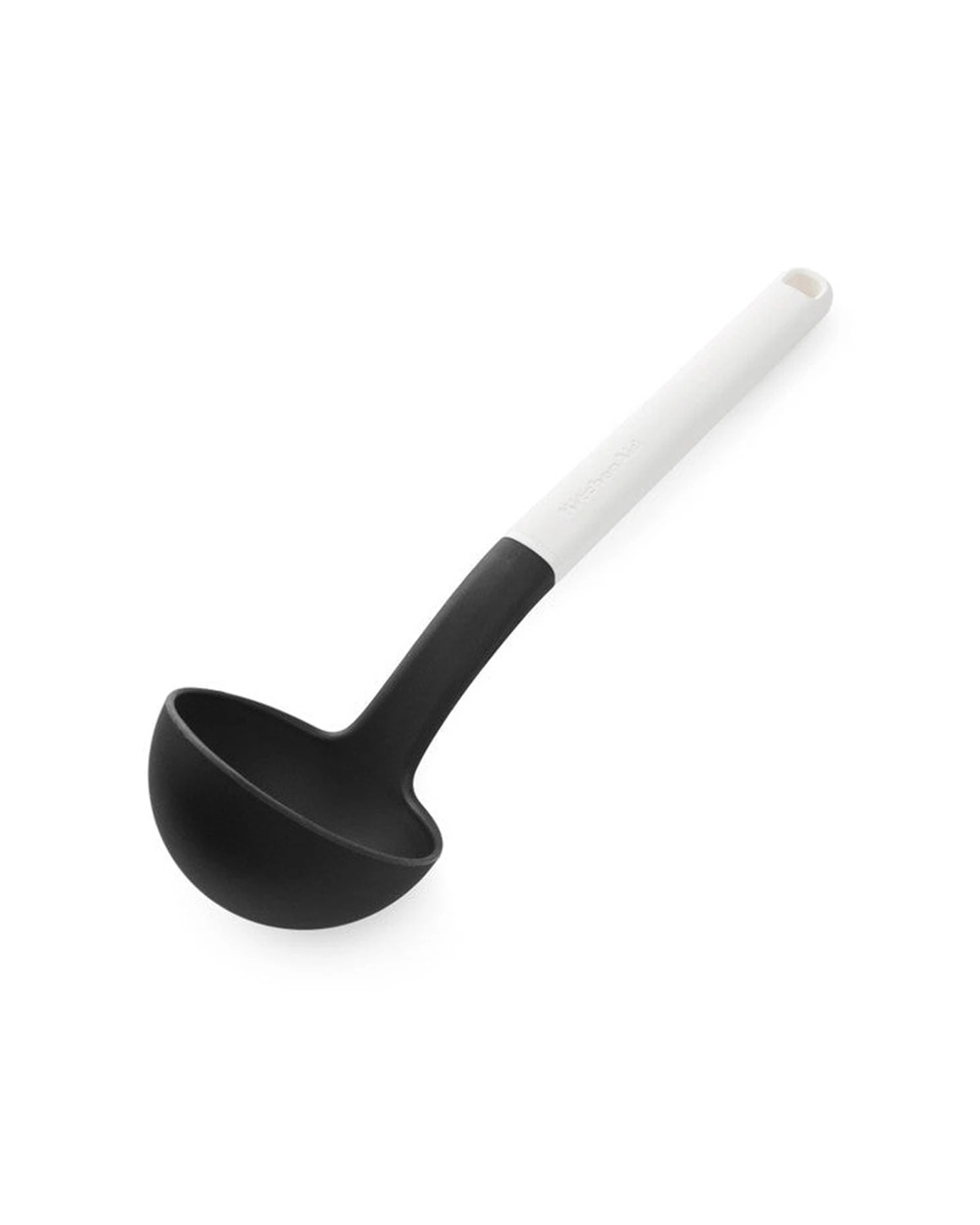 2 KitchenAid Ladle 30cm Heat Resistant Nylon Non-Stick Ergonomic Handle Kitchen Utensil - White, 2 of 3