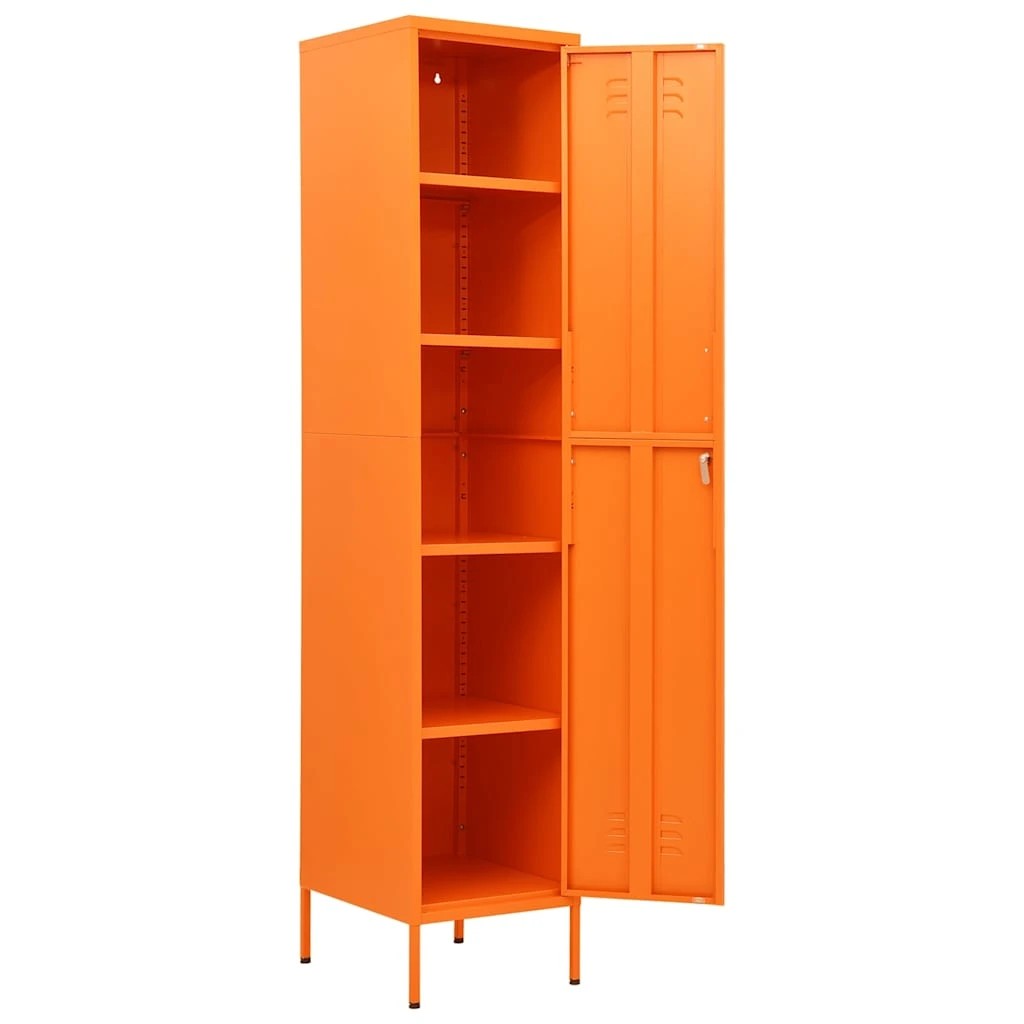 6 Vidaxl Locker Cabinet, Orange, 6 of 10
