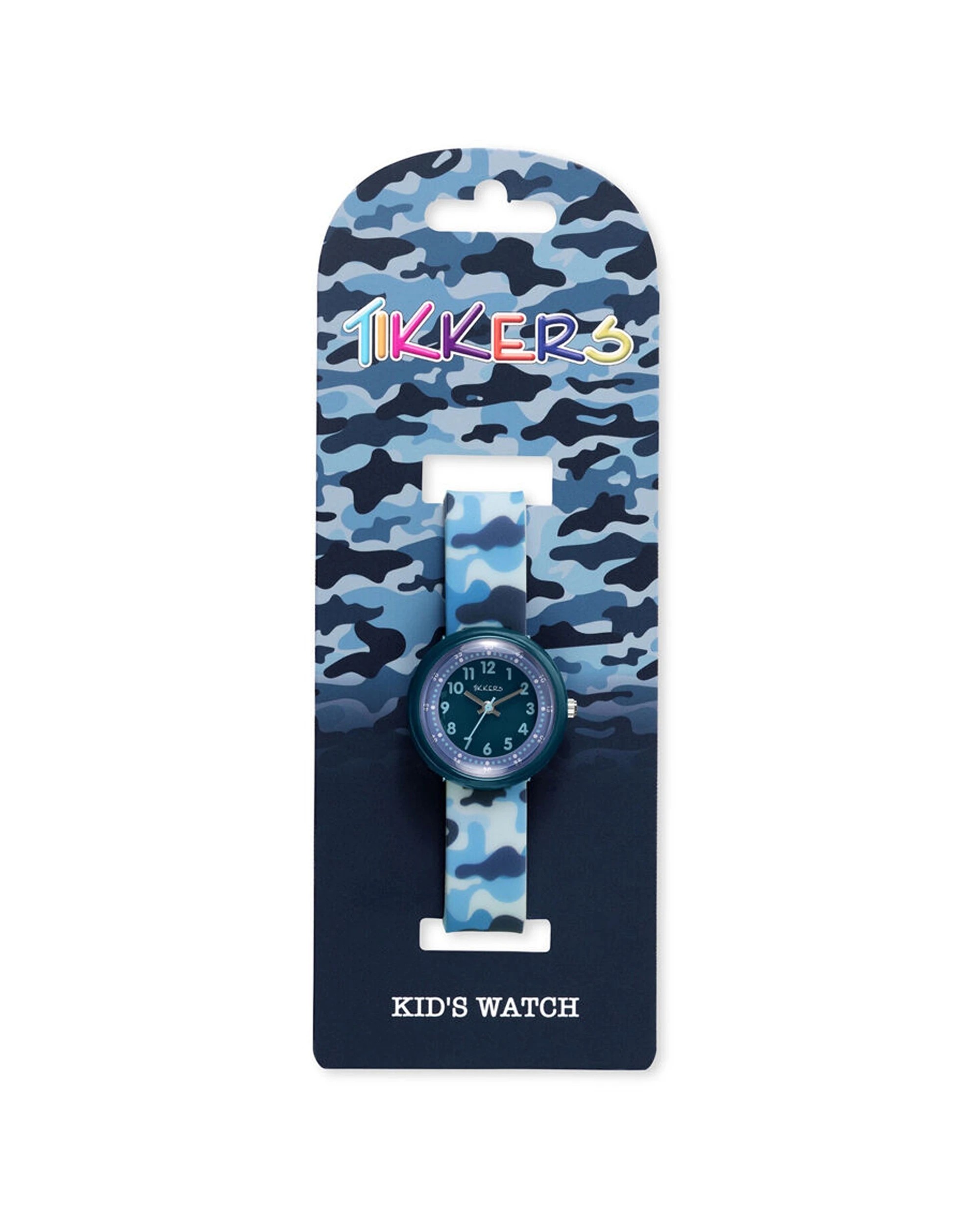 2 Tikkers Time Camouflage Dial Watch With Silicone Adjustable Straps - Blue, 2 of 3
