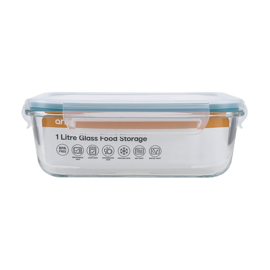 3 1 Litre Glass Food Storage Container, 3 of 3