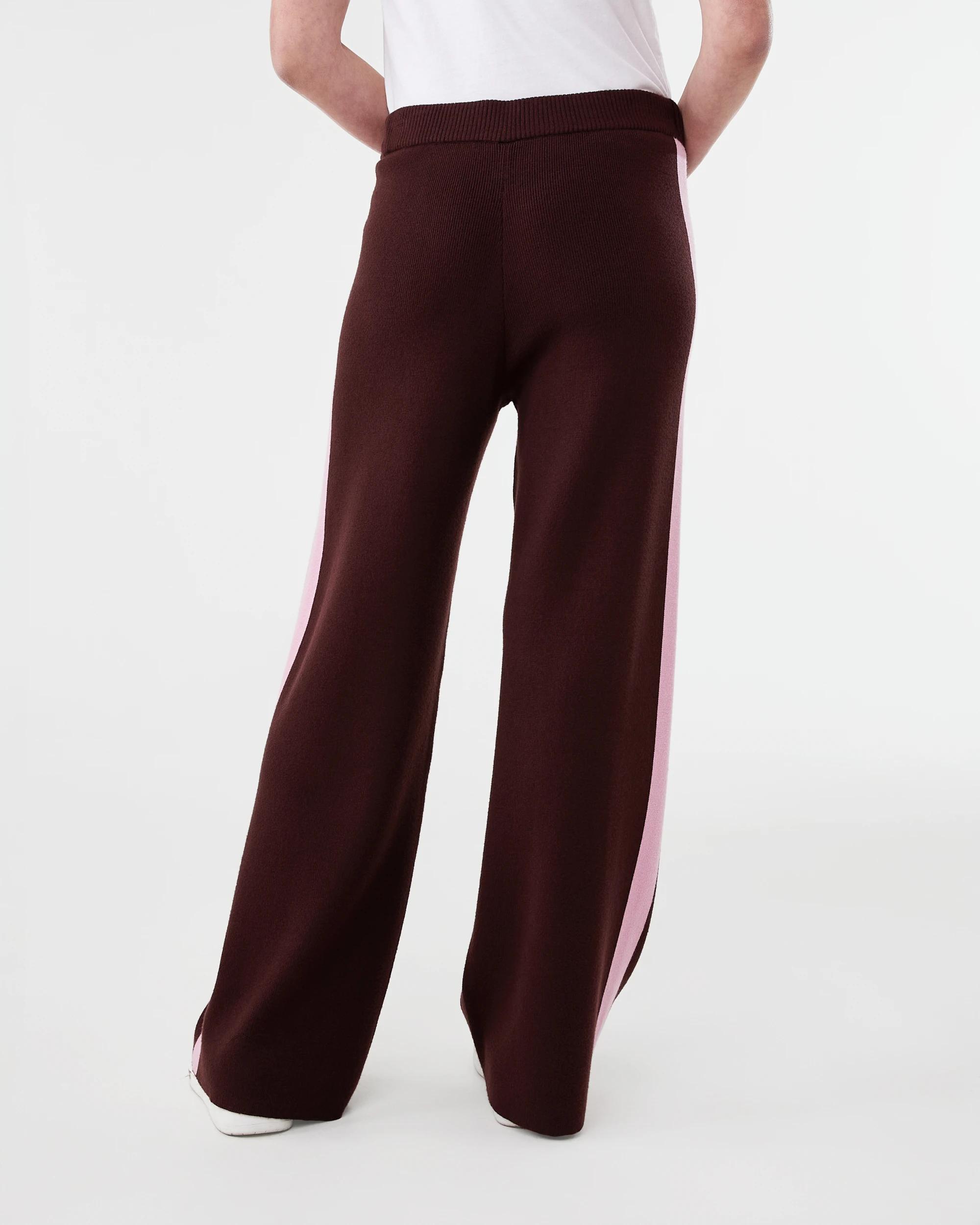 3 Side Stripe True Knit Pants Choc Plum, 3 of 5