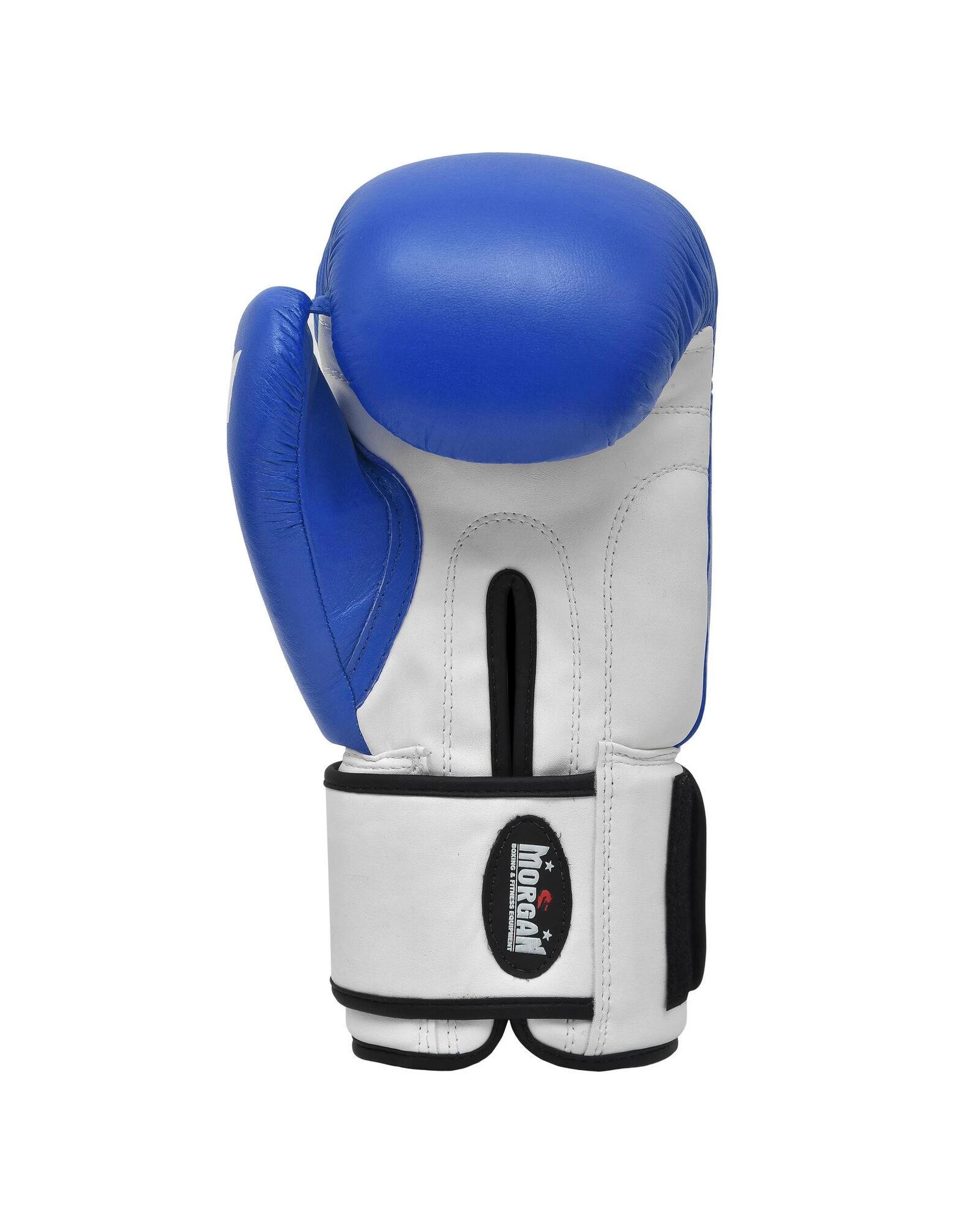 4 Morgan Sports V2 Platinum Leather Sparring Gloves 10oz - Blue, 4 of 5