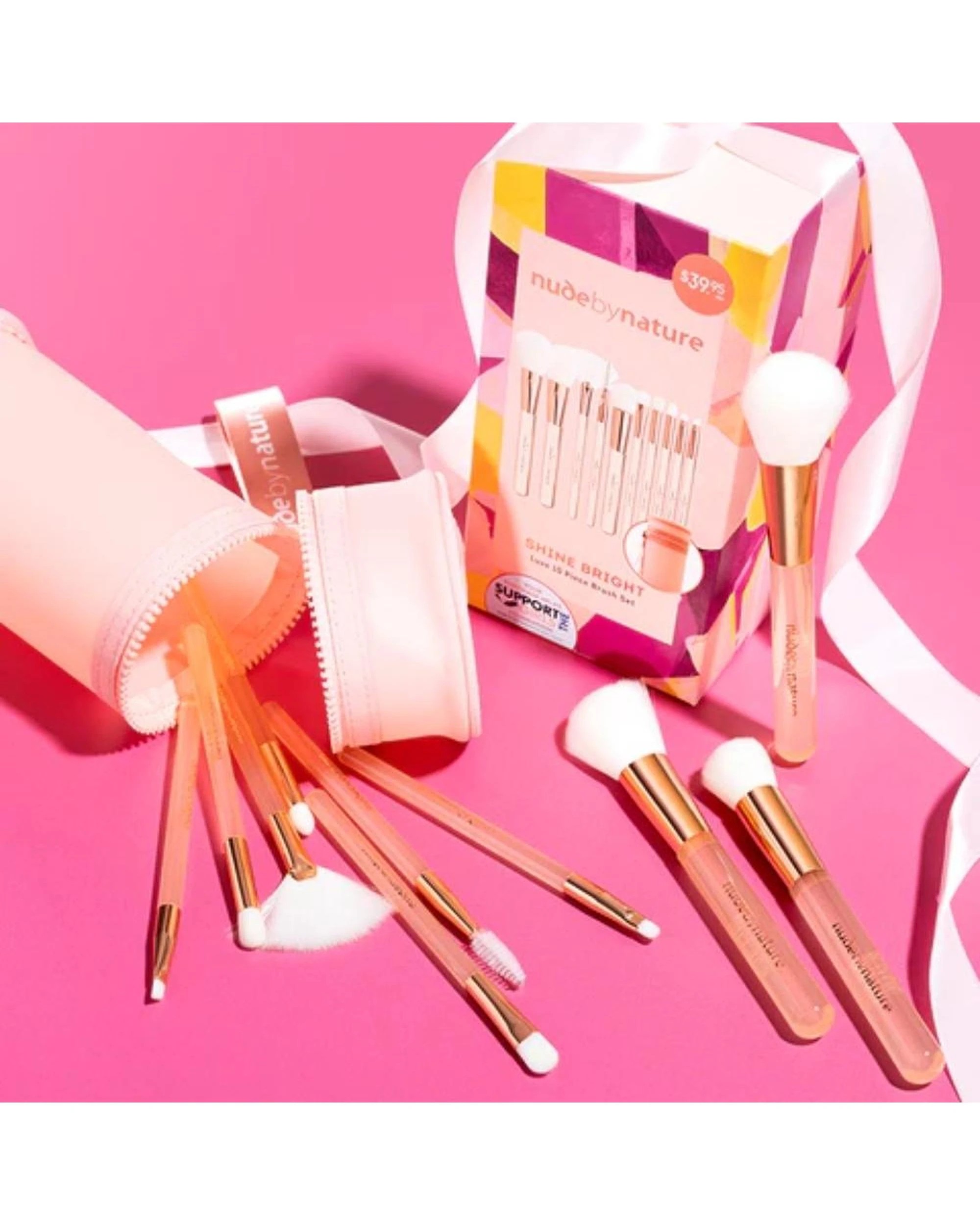 2 Nude by Nature Shine Bright 10 Piece Brush Set, 2 of 2