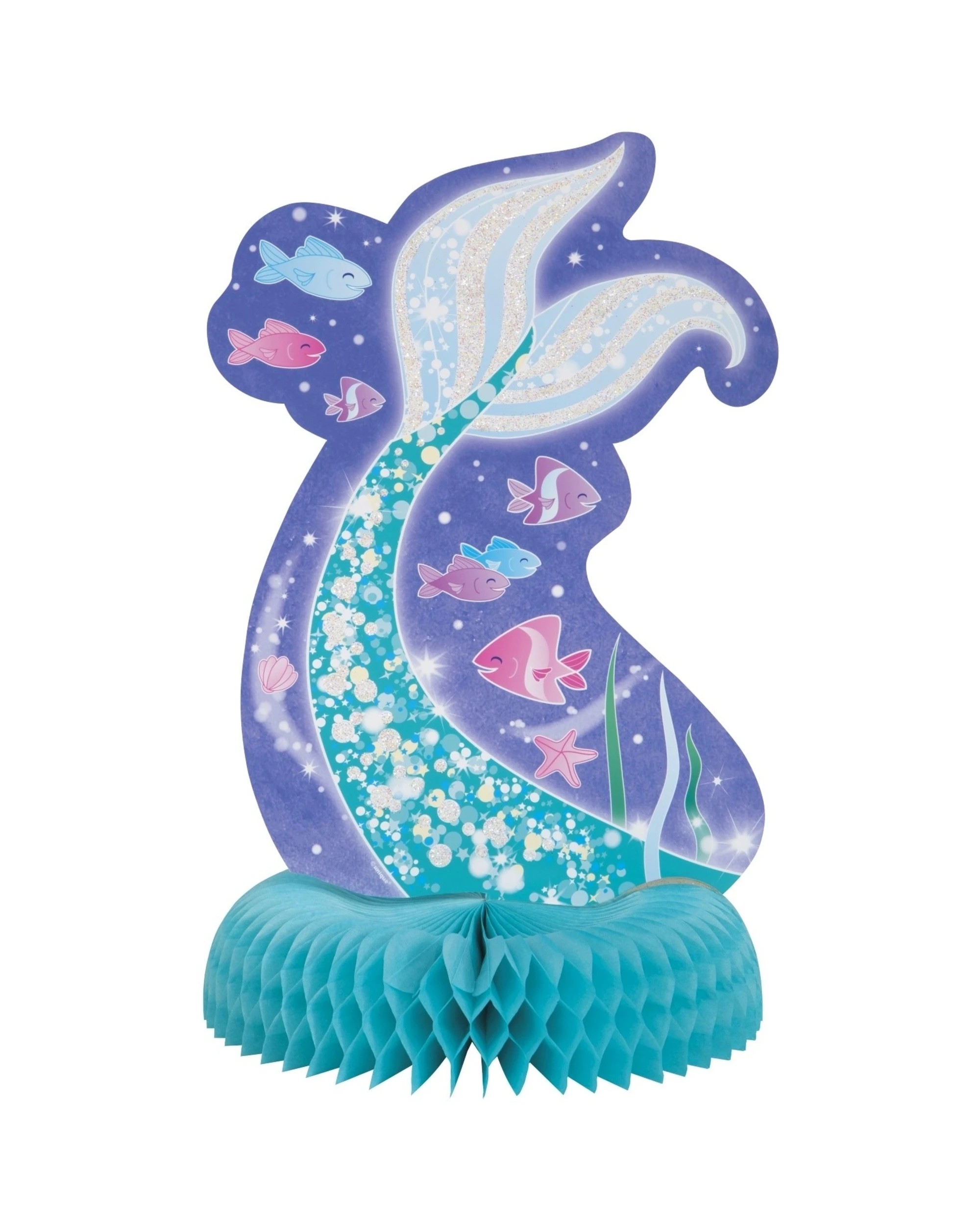 1 Unique Mermaid Honeycomb Centrepiece - Multi, 1 of 2