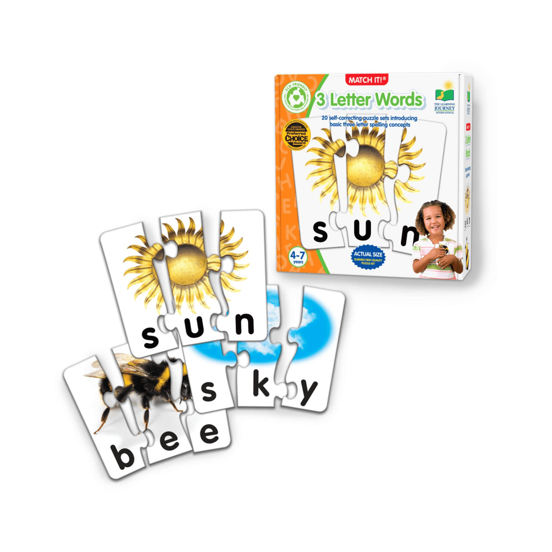 2 The Learning Journey Learning Journey Match It! 3 Letter Word, 2 of 7