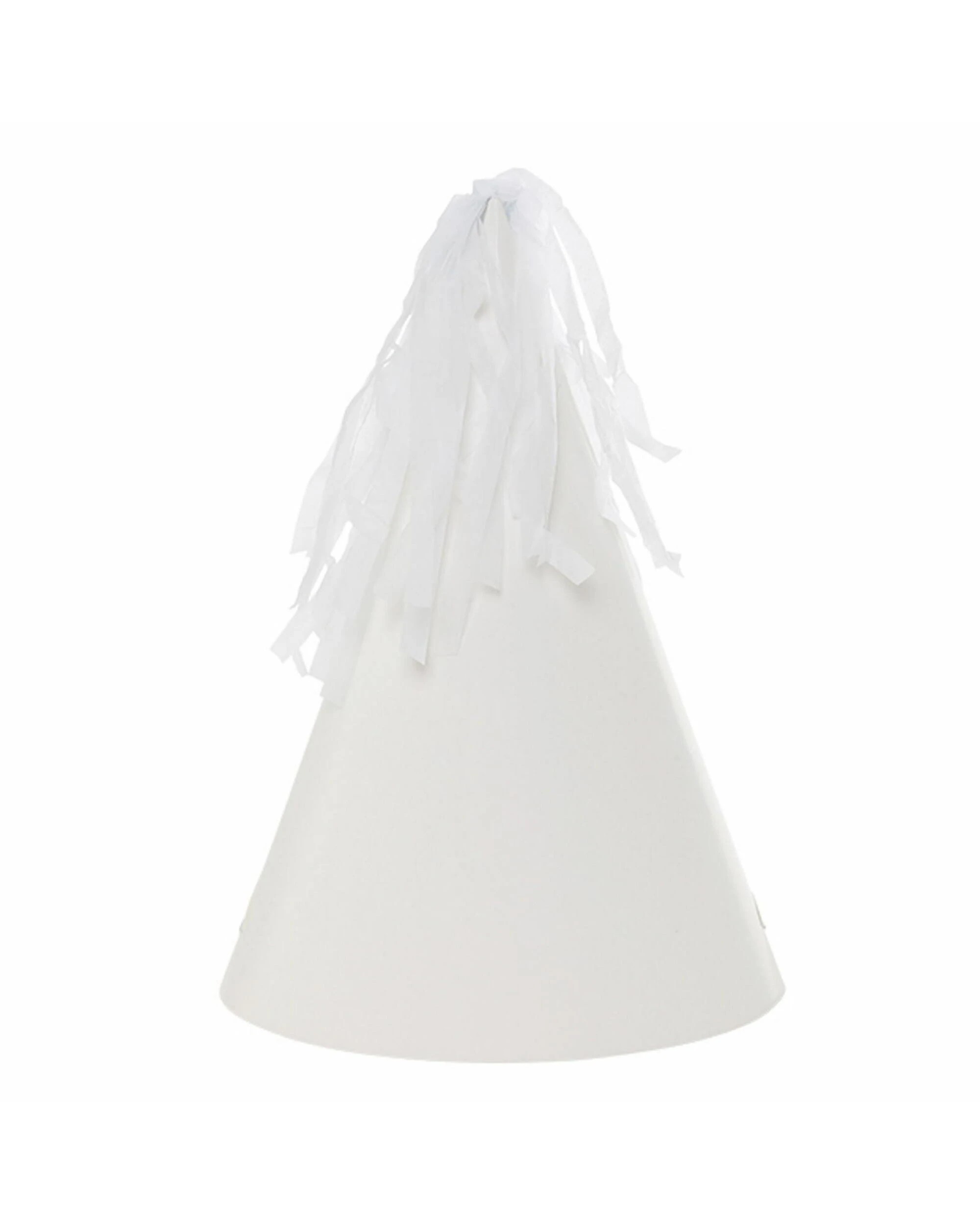 1 Five Star Tassel Topper Party Hats Pack of 10 - White, 1 of 1