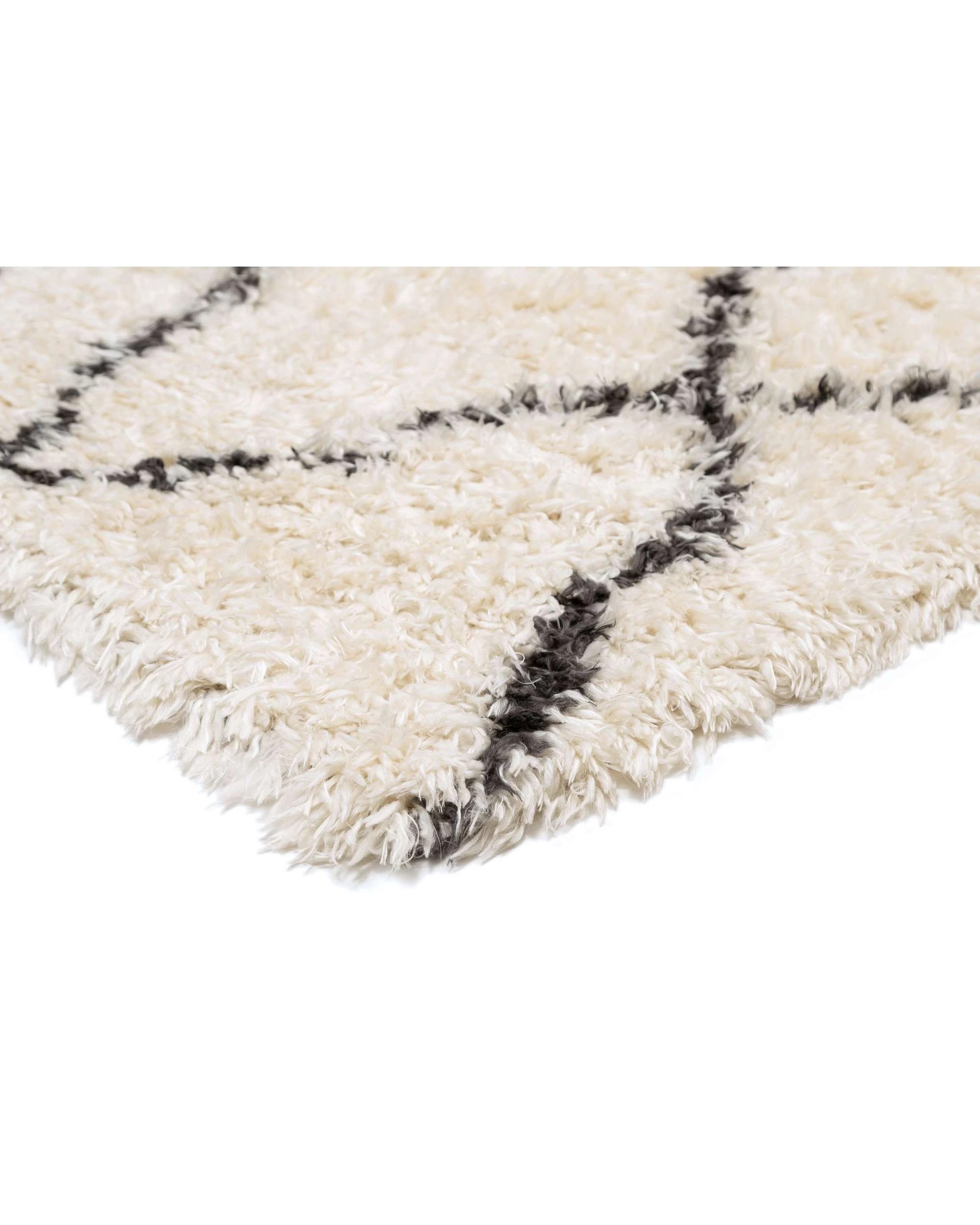 4 Loopsie Rusk Diamond Shag Rug-290cm x 200cm - White, 4 of 8