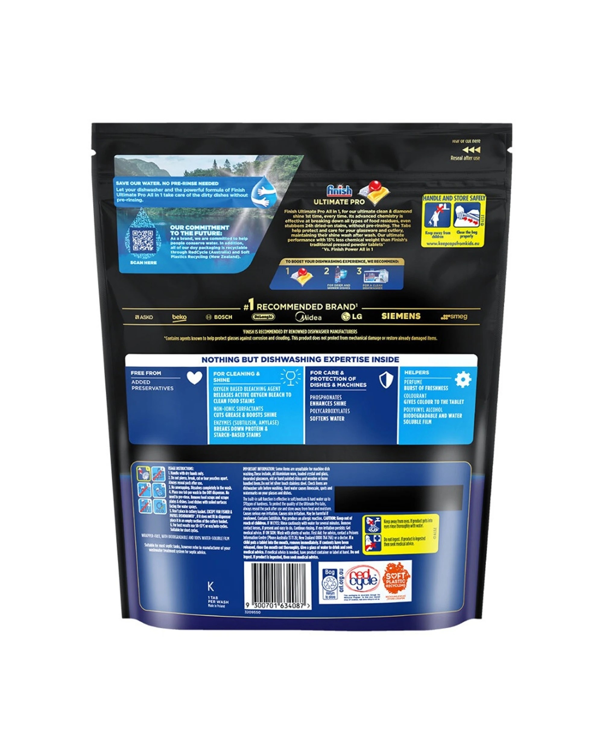 2 Finish 65pc Finish Ultimate Pro Powerball Dishwashing Tablets Lemon Sparkle, 2 of 3