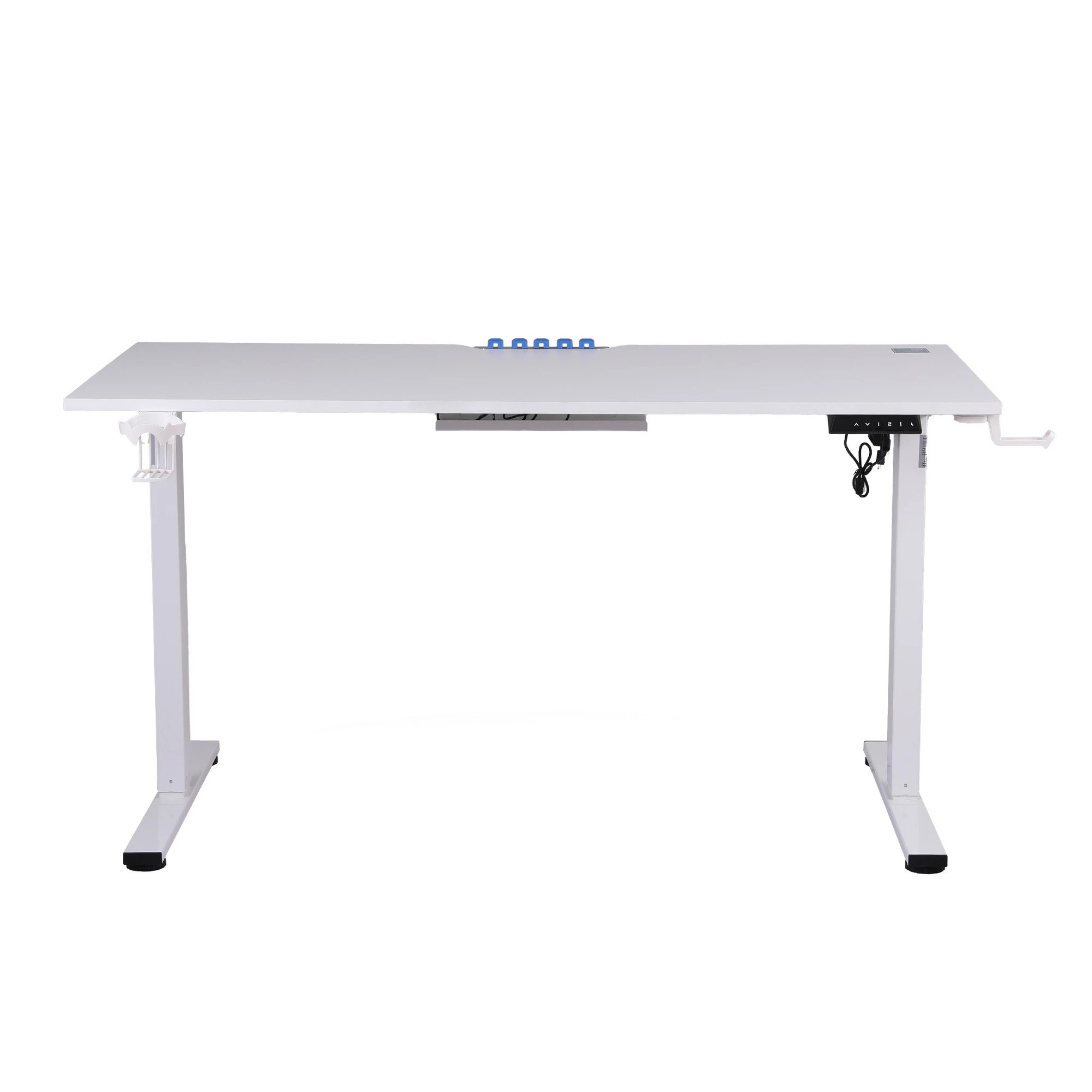 1 Artiss Electric Standing Desk Height Adjustable Gaming Desk Home Office 140cm - White, 1 of 6