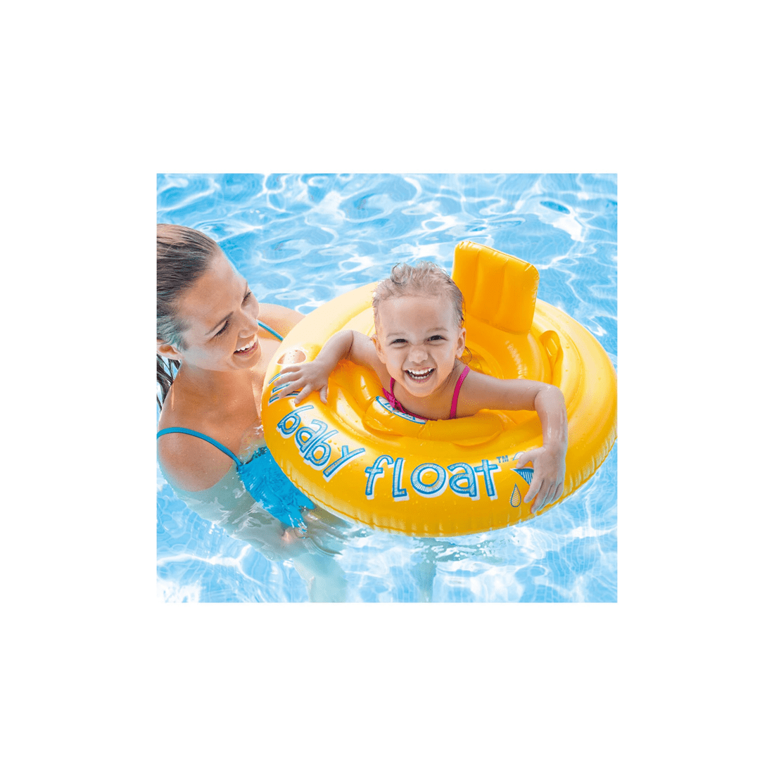 2 INTEX 70cm My Baby Float 6-12m Infant Inflatable Vinyl Diaper Seat Headrest - Yellow, 2 of 2