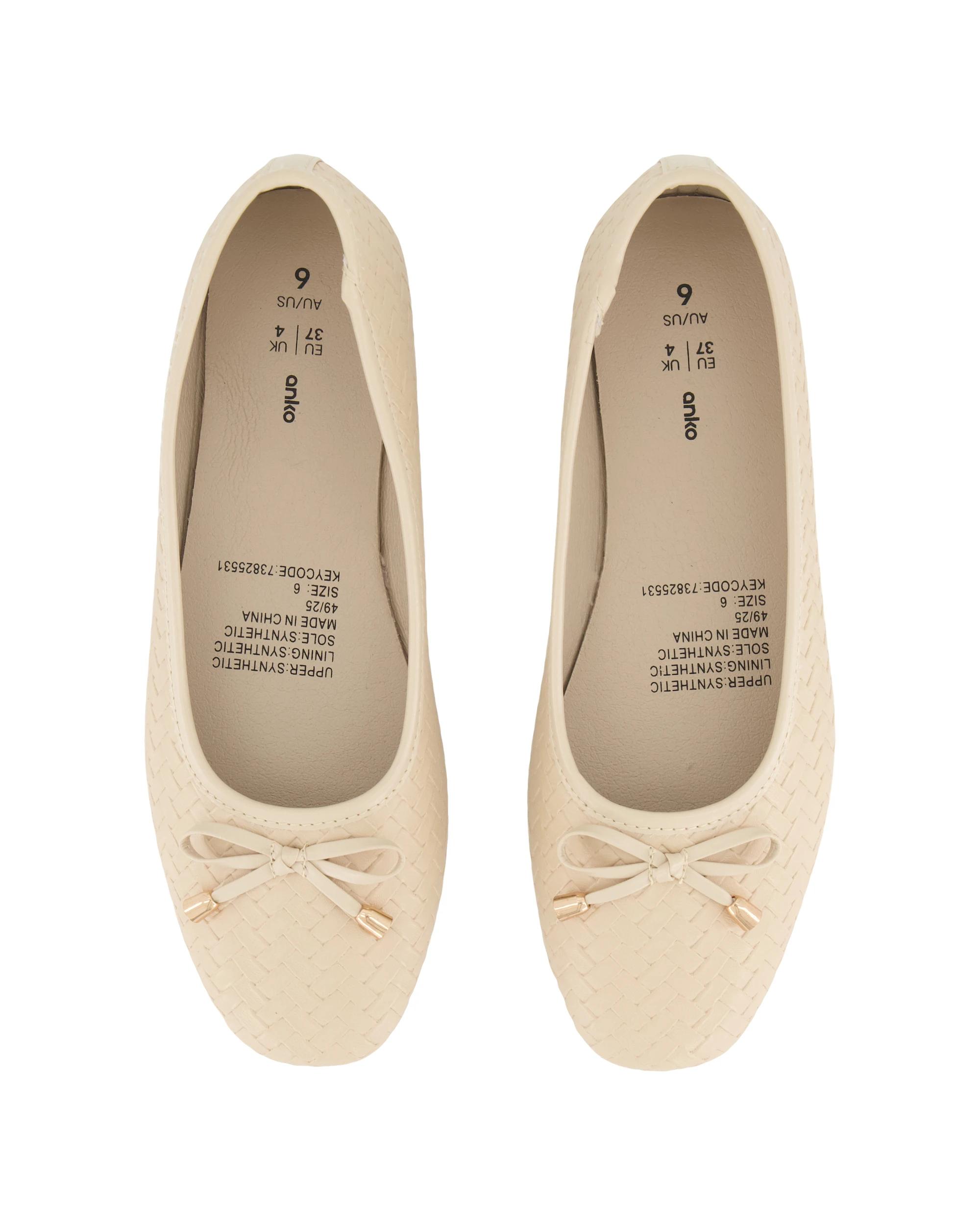 2 Textured Ballet Flats Ivory, 2 of 3
