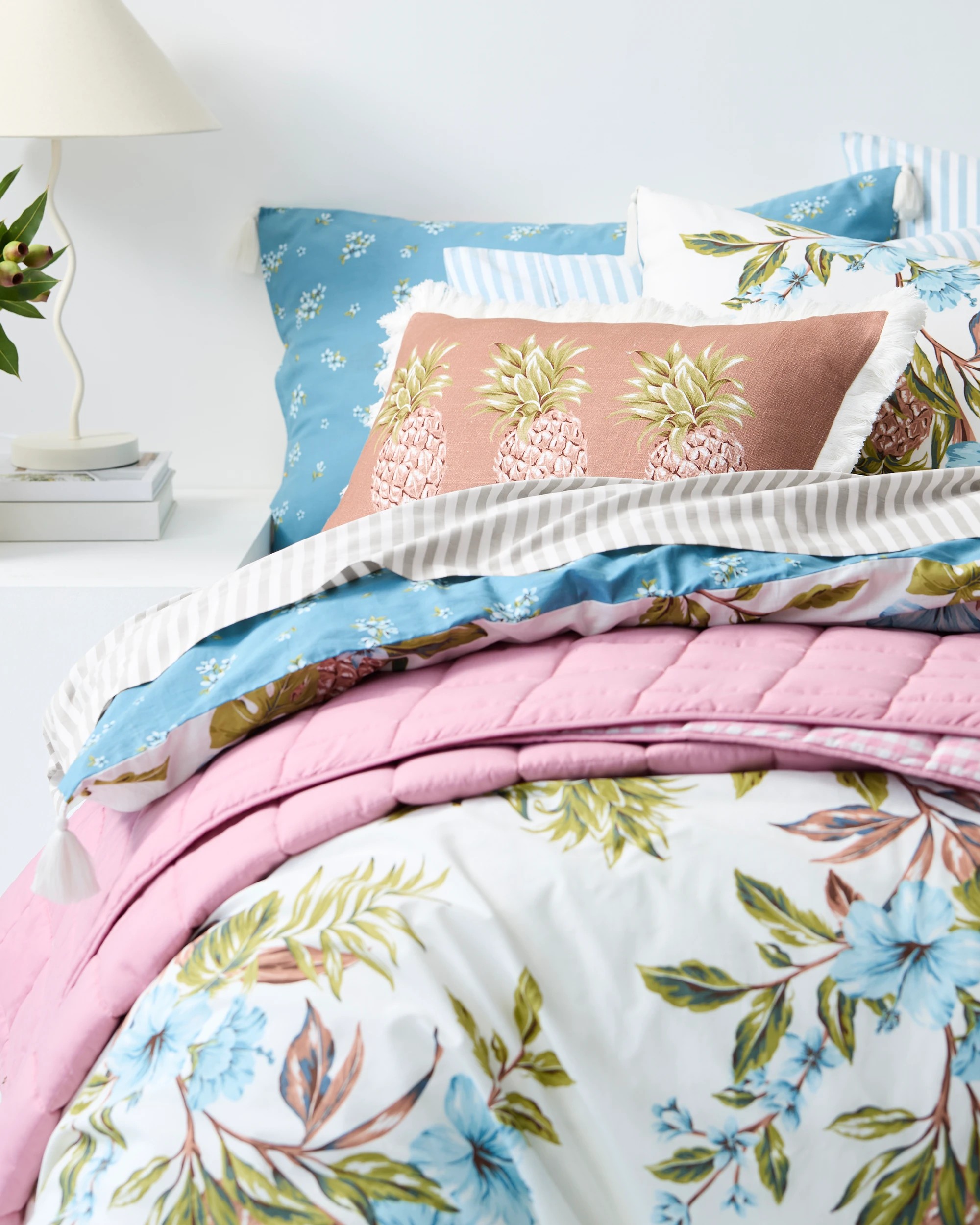 5 Target Kalina Floral Printed Cotton Quilt Cover Set - Double Bed - White, 5 of 8