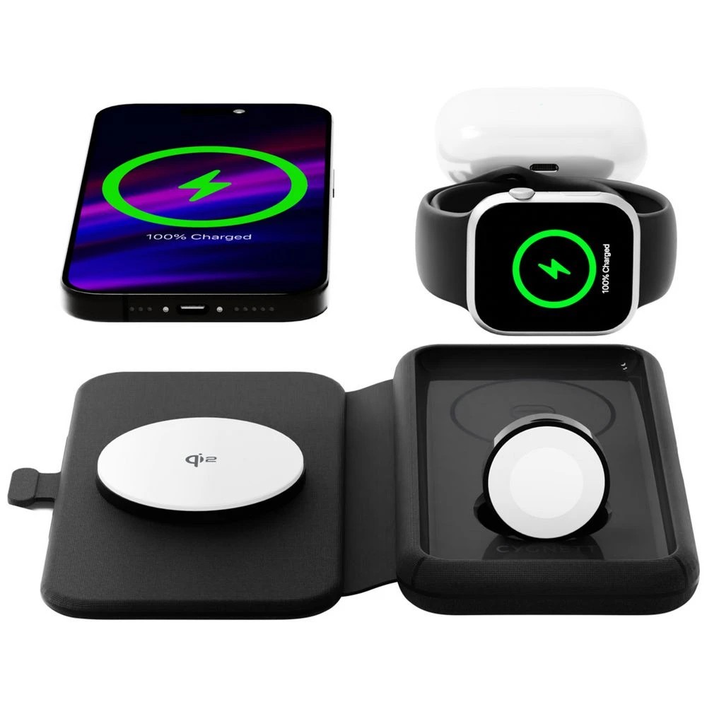 3 Cygnett MagTravel 3-in-1 Wireless Charger Black, 3 of 8