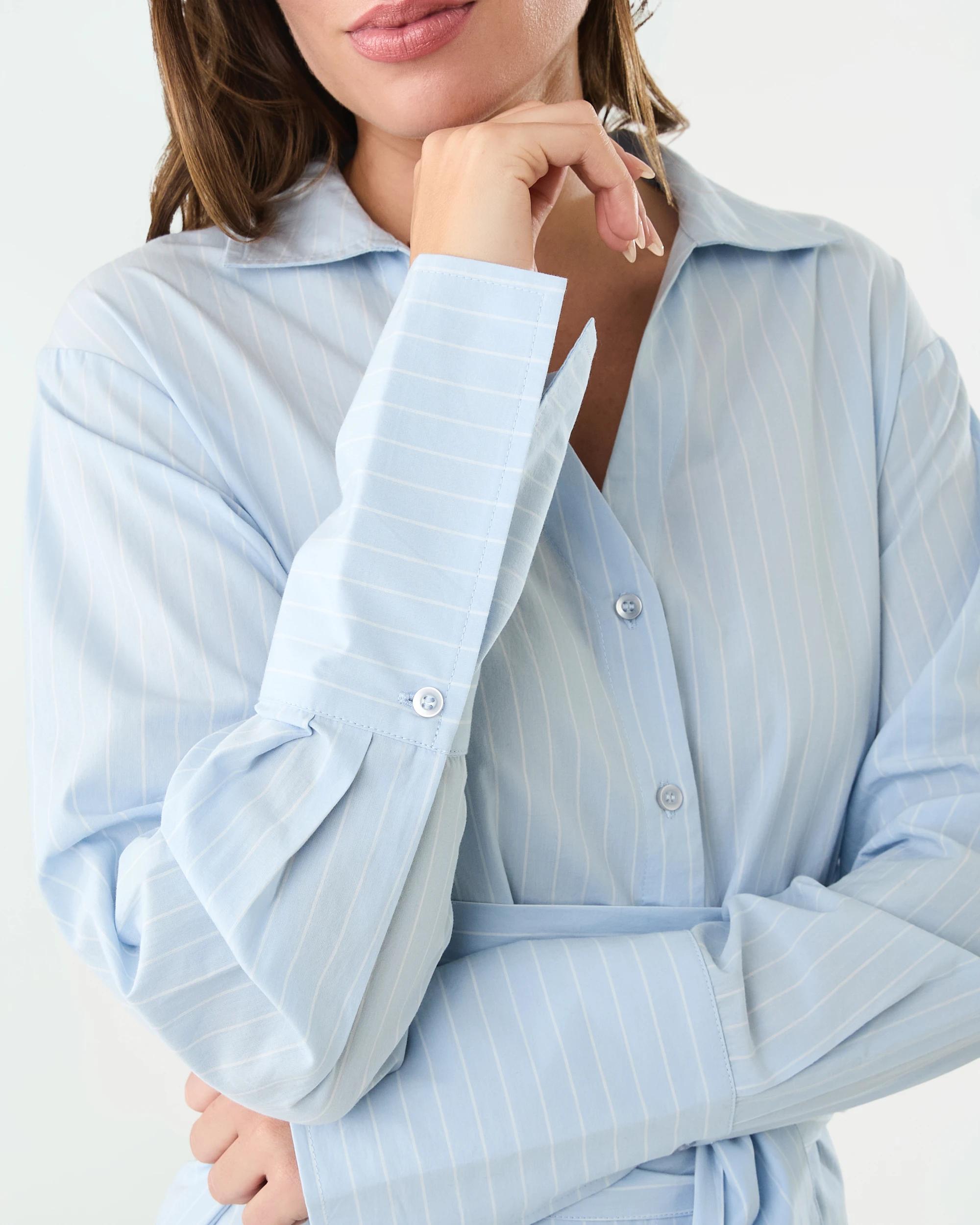 8 Long Sleeve Wrap Waist Shirt Pin Strp, 8 of 9
