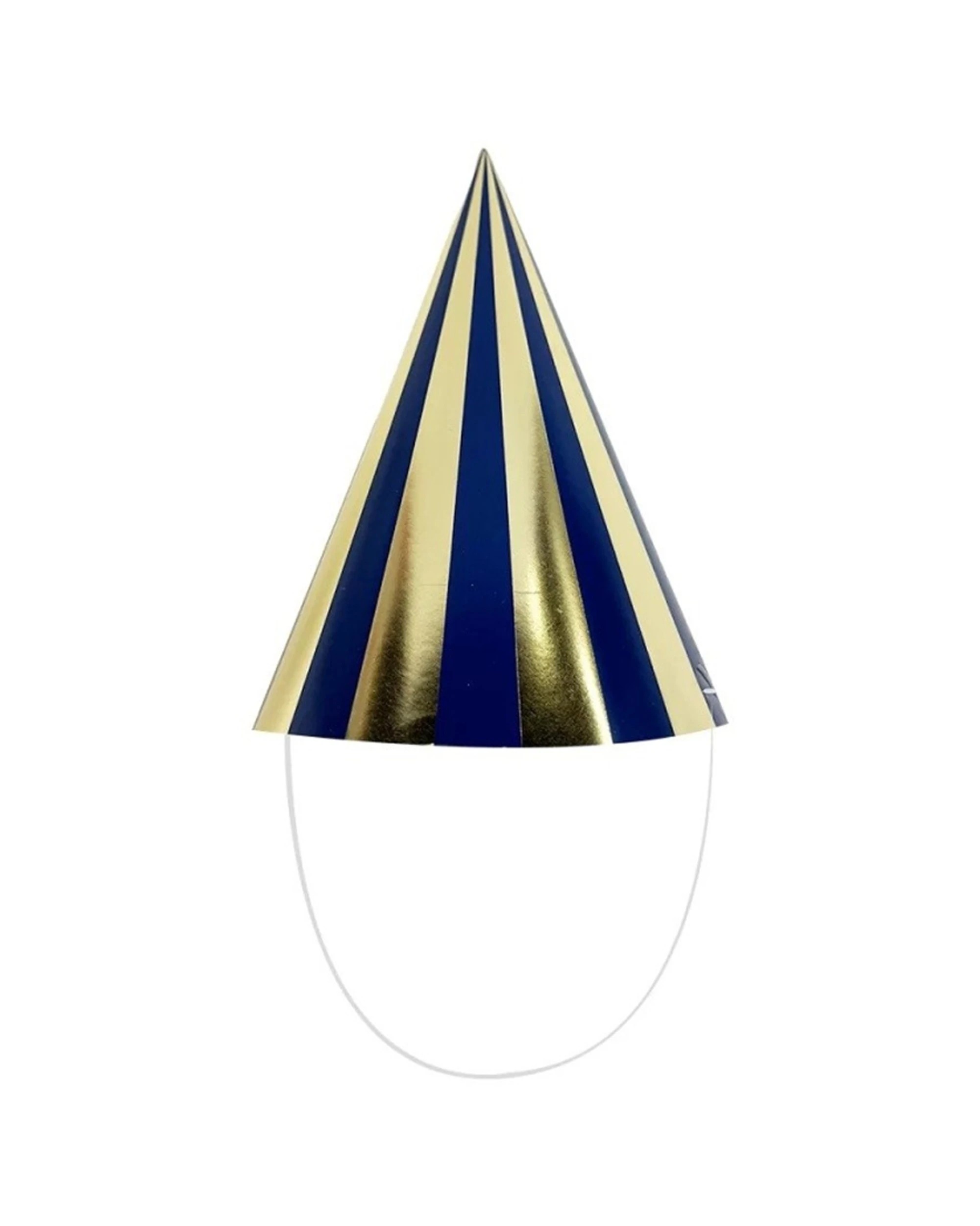 2 Party Maker 6pc Gingham Paper Cone Hat Attire Accessory - Blue, 2 of 2