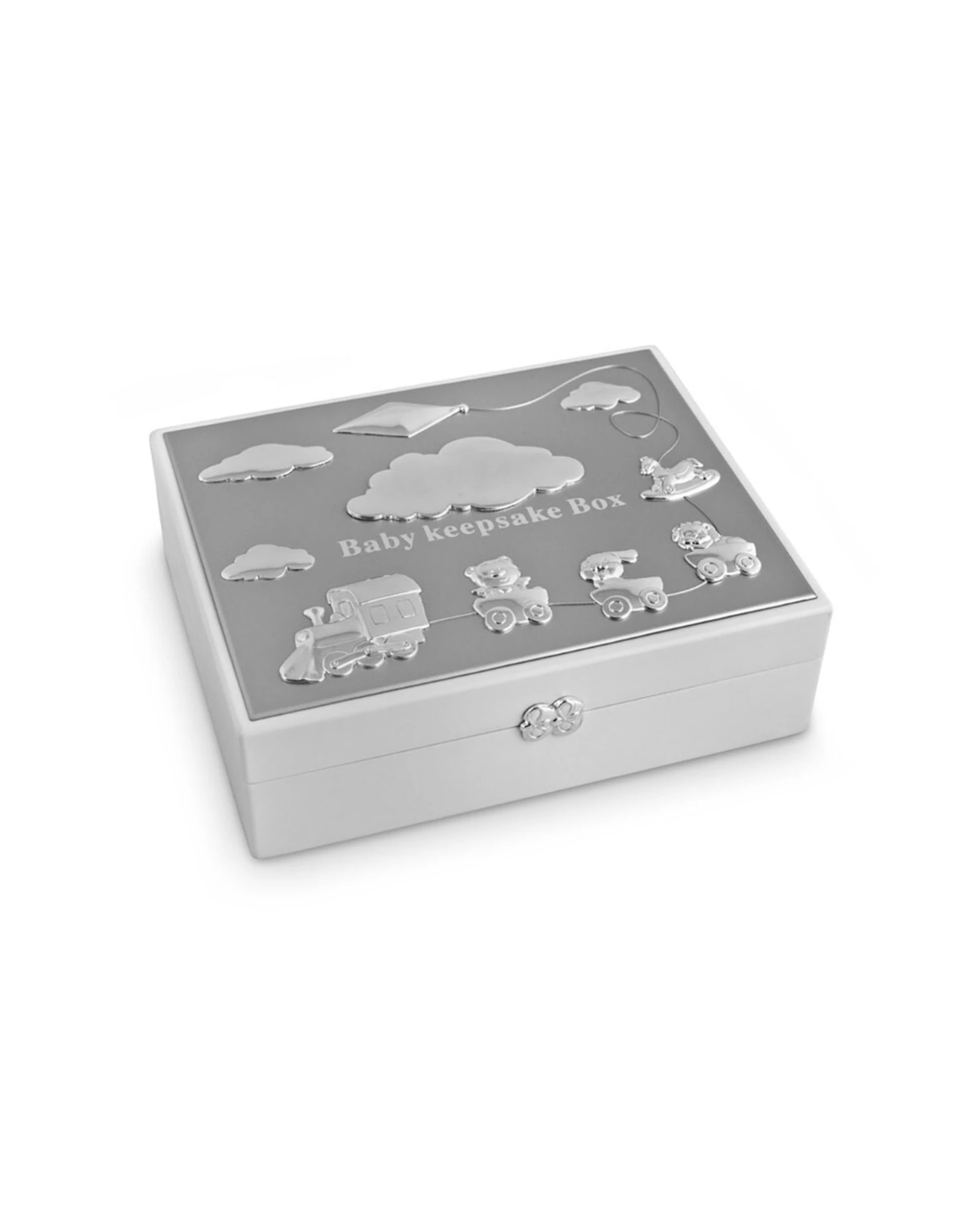 1 Lmd Baby Keepsake Box 17x22x7cm Protective Display Gift Set - Cardboard Box
 - Silver, 1 of 4