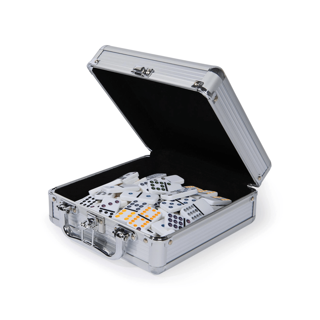 3 Cardinal Games Cardinal Classics Mexican Train Dominoes Set in Aluminium Carry Case, 3 of 7