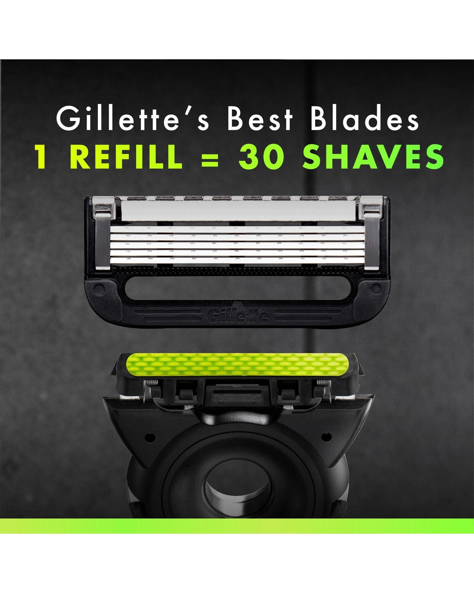 3 Gillette Labs Exfoliating Razor Handle with Magnetic Stand + 2 Refill Blades, 3 of 6