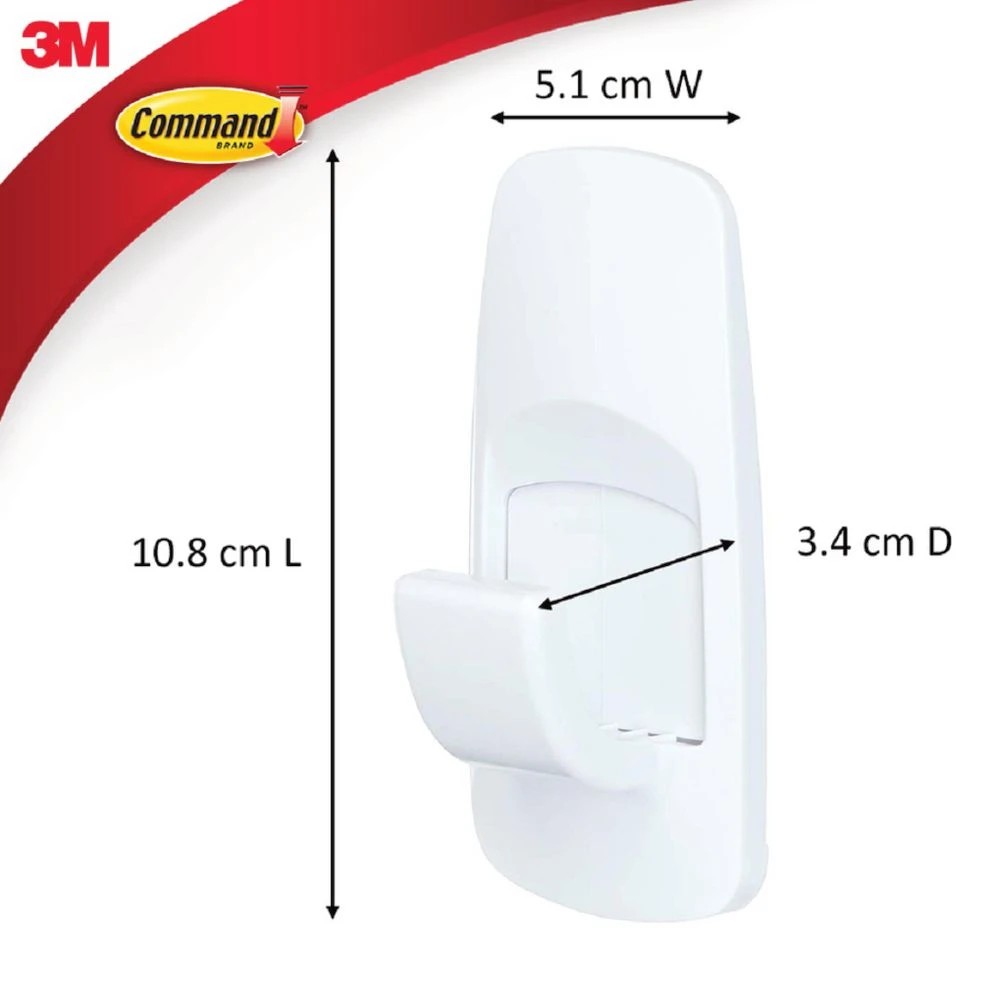 2 3M Command Jumbo Hook with Mounting Strips, 2 of 5