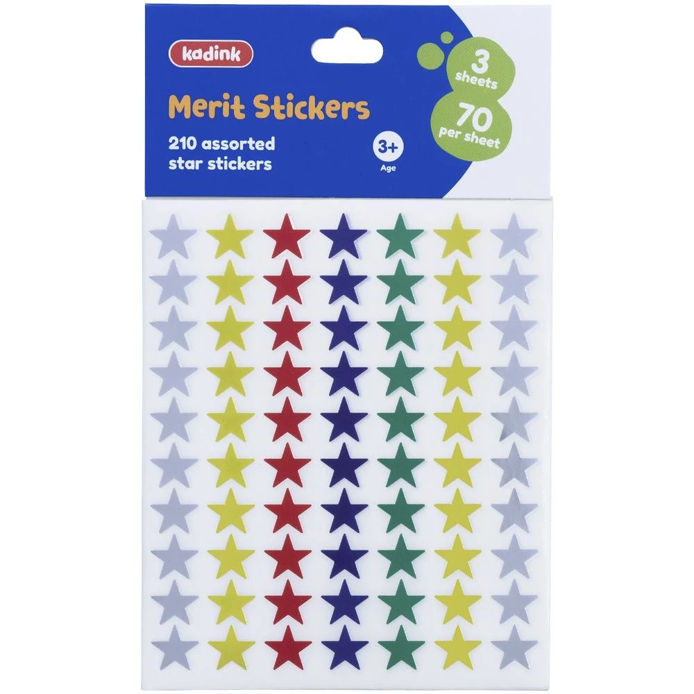 2 Kadink Merit Stickers 210 Pack Assorted Stars, 2 of 2