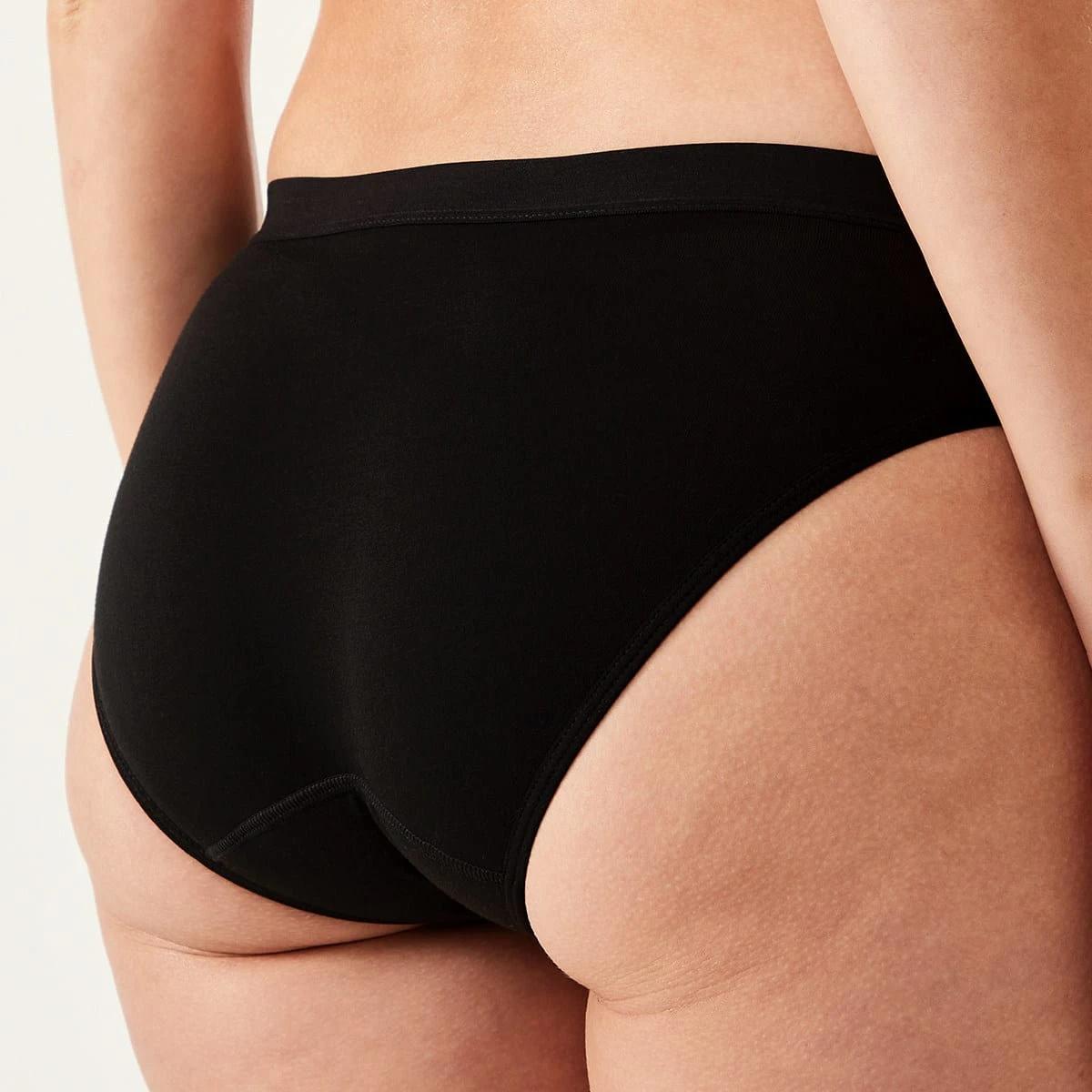 5 2 Pack Period Bikini Briefs - Heavy and Moderate Flow BLACK, 5 of 7