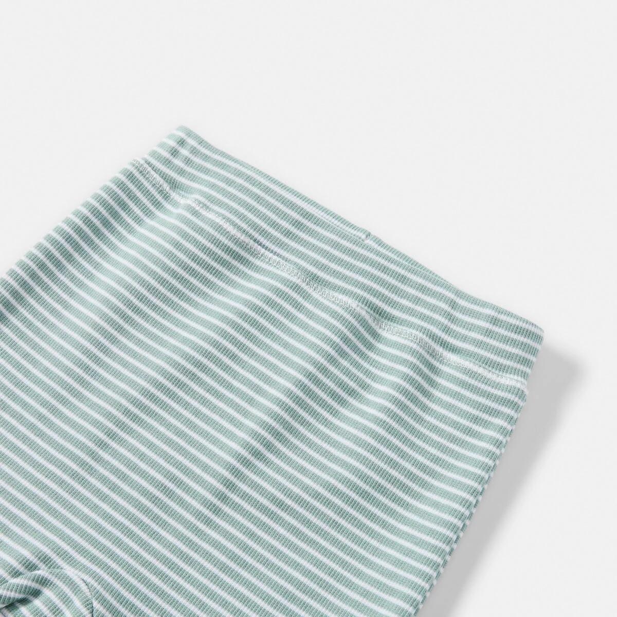 3 Stripe Rib Leggings Grn Stripe, 3 of 3