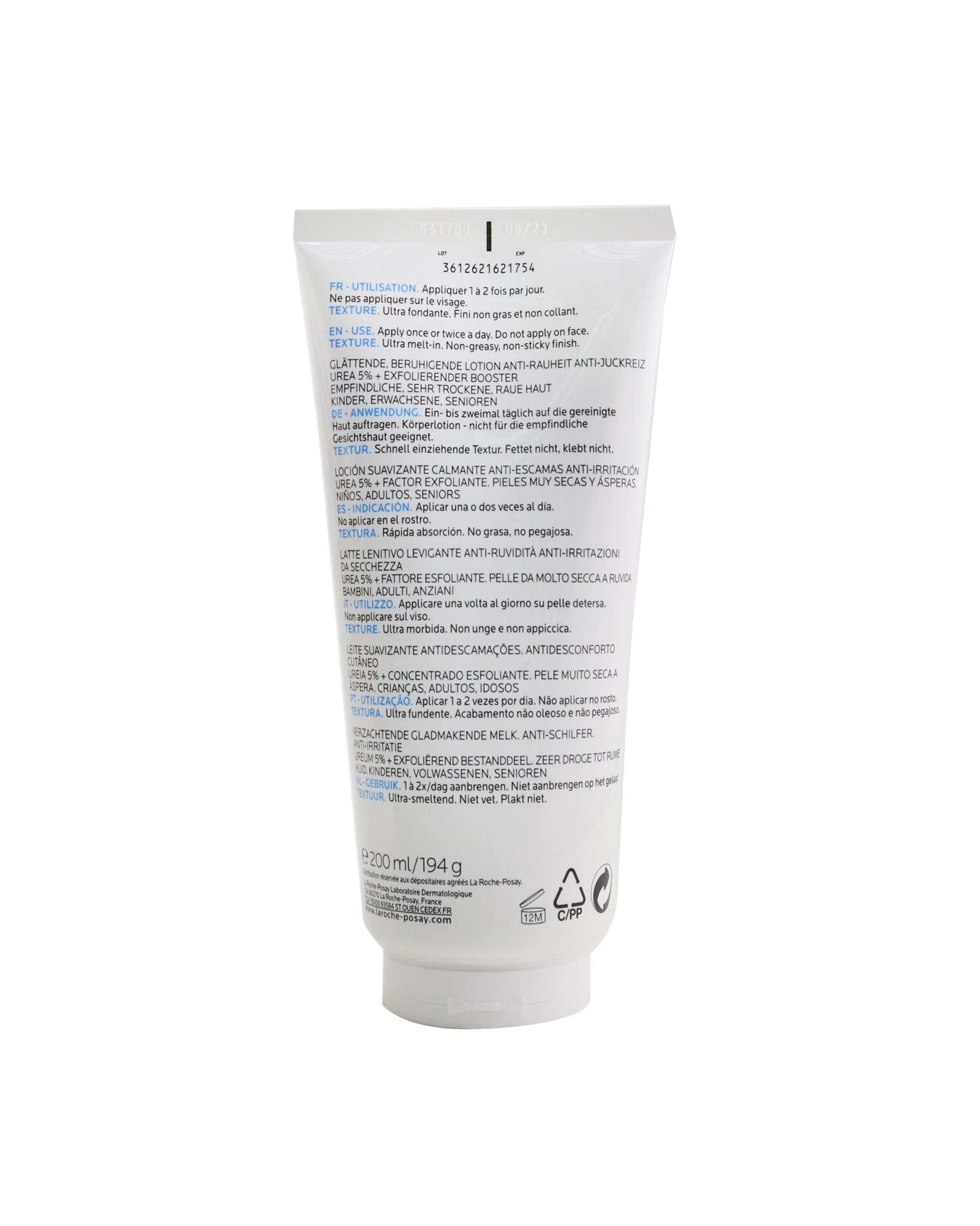6 La Roche Posay Lipikar Lait Urea 5+ Smoothing Soothing Lotion (Anti-Flaking & Anti-Irritation) 400ml/13.5oz, 6 of 6