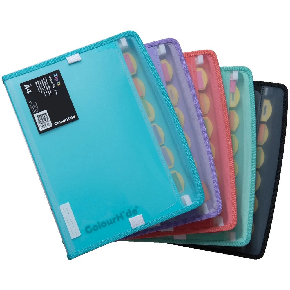 4 Colourhide Zip It Expanding File Black, 4 of 4