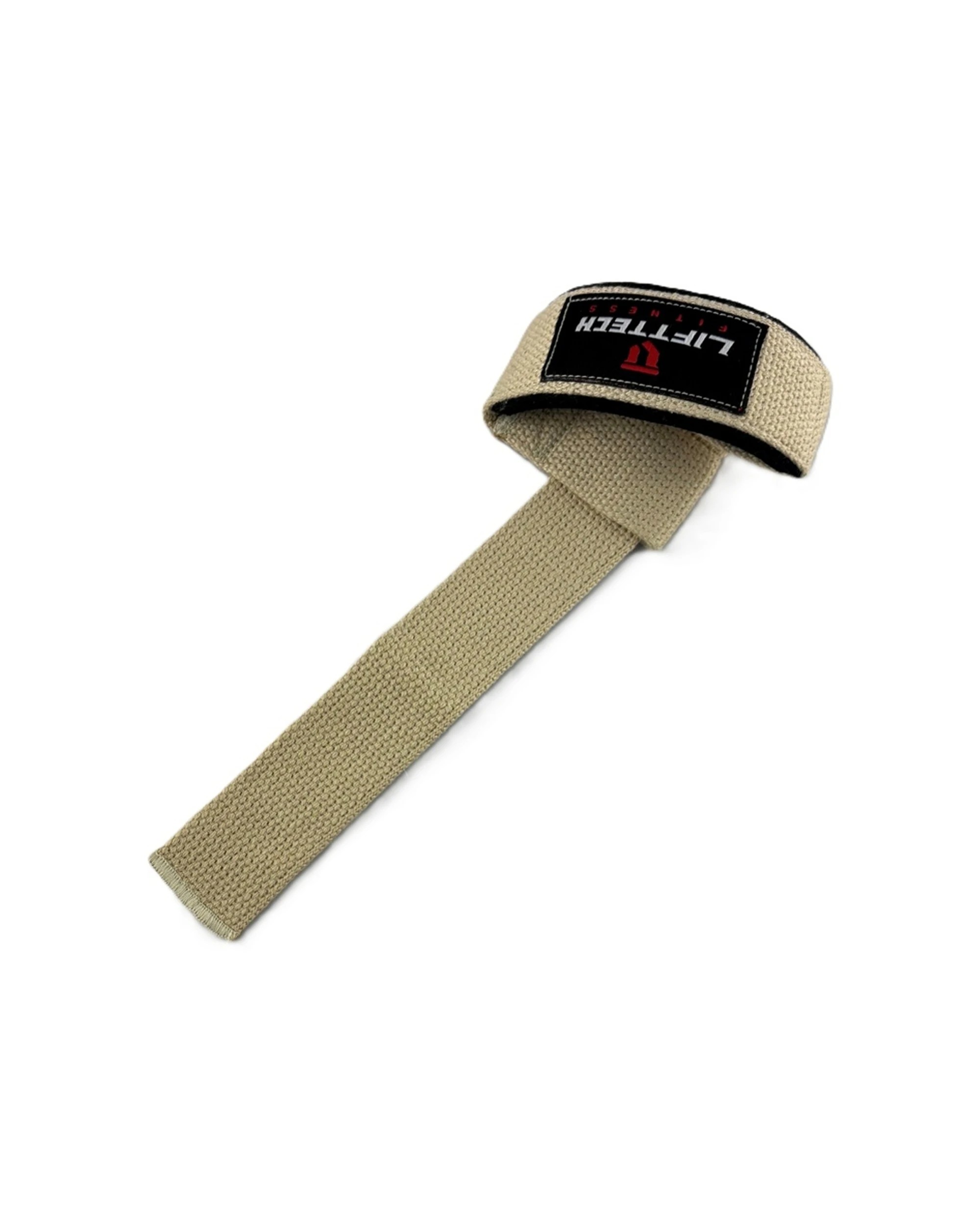 2 Lift-Tech Fitness 2pc Neo-Tech Padded Cotton Wrist Support Lifting Straps 21.5 Inch Skin - Beige, 2 of 2