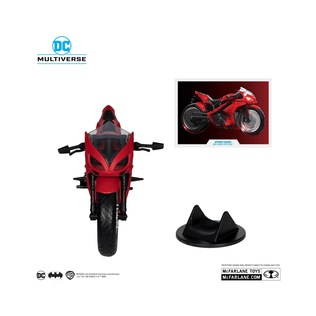 2 McFarlane Toys DC Multiverse Red Hood's Sportsbike Red Hood Outlaw 7 inch Action Figure, 2 of 10
