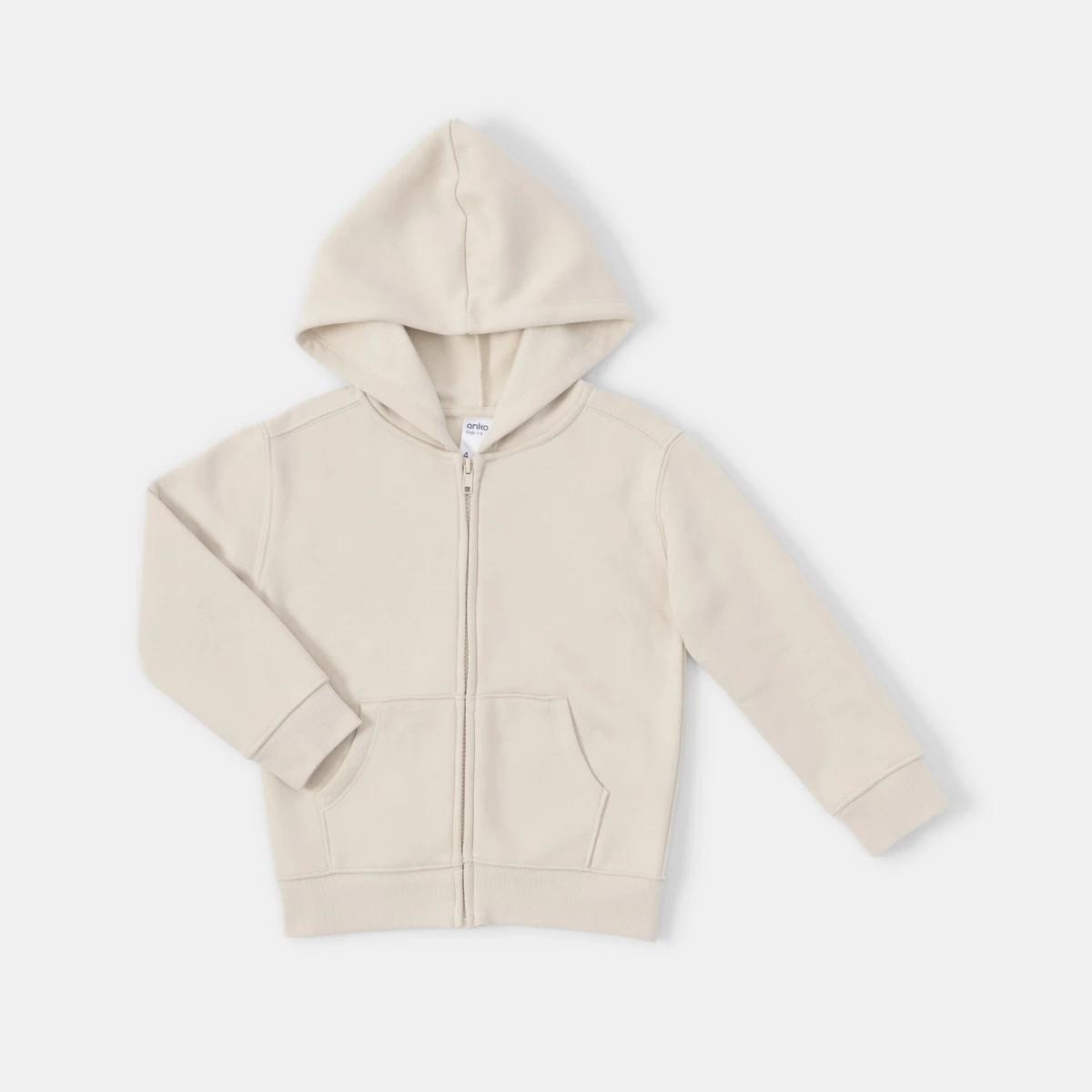 9 Zip Through Hoodie Crm Beige, 9 of 10
