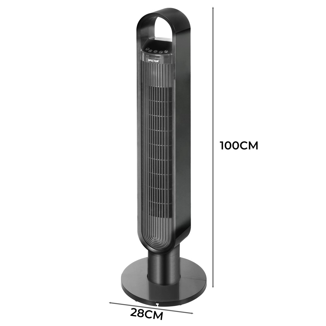 3 Spector Portable Bladeless Tower Fan 100cm Oscillating Remote Control LED Touch, 3 of 6