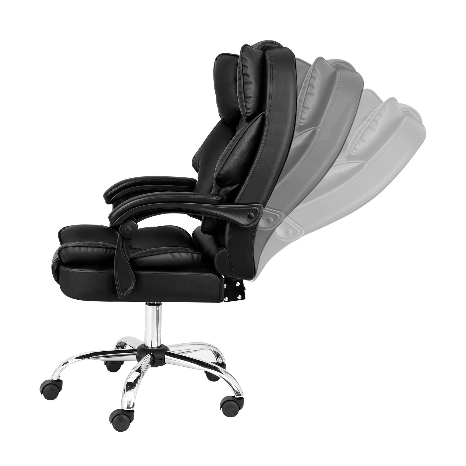 6 Alfordson Office Chair Gaming Executive Computer Racer PU Leather Seat Recliner - Black, 6 of 10