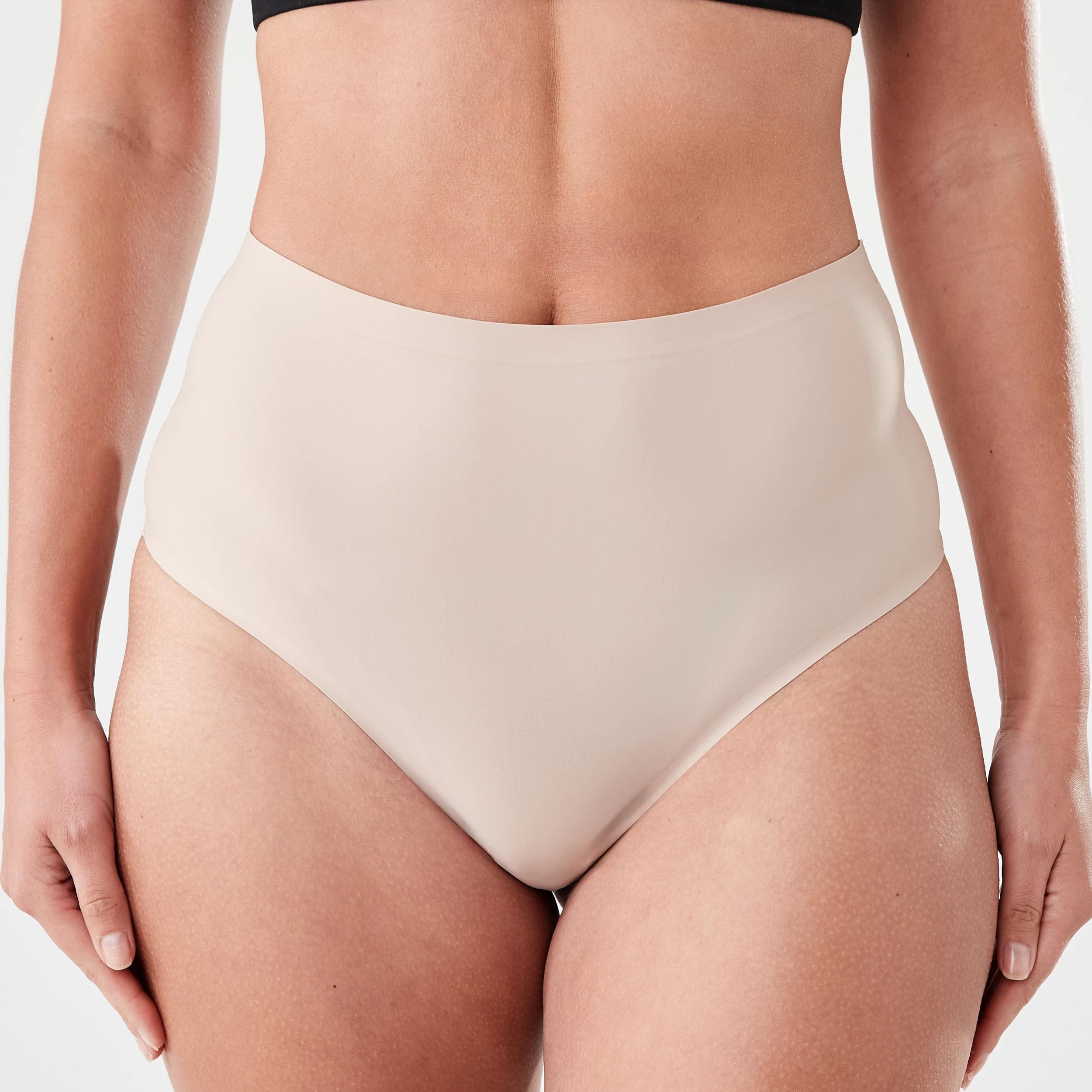 4 2 Pack No Show High Rise G-String Briefs Fawn Beige, 4 of 6